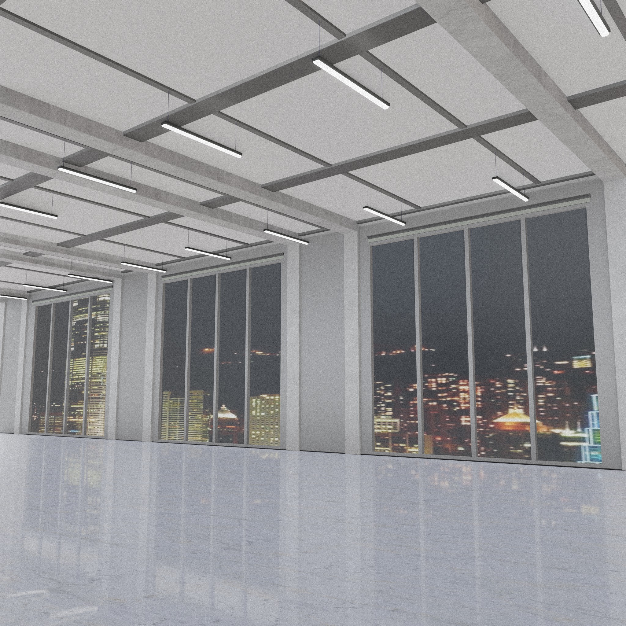 OFFICE ROOM empty INTERIOR 3D 3D model_2