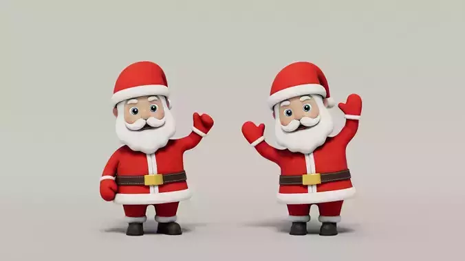 Rigged Cartoon Santa Claus