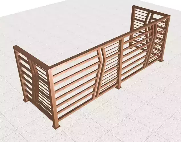 Contemporary iron balcony railing