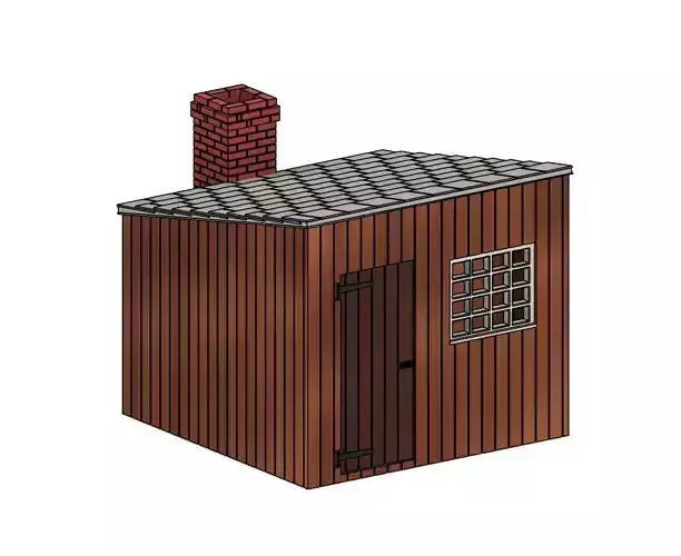 Model Railway Lineside Wooden Hut 1 3D print model