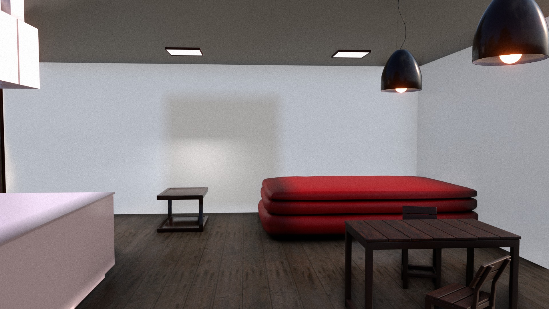 Kitchen studio hall interior 3d 3D model_6