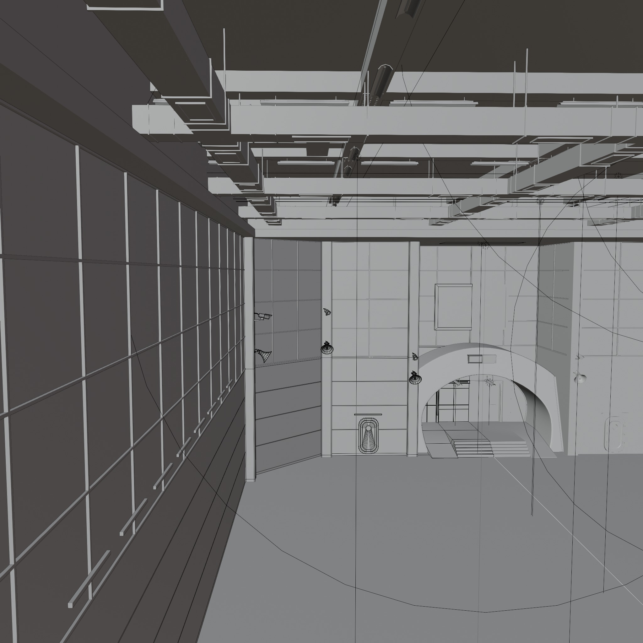 Design Residential Spaces WAREHOUSE Interior Squid Game 3D model_8