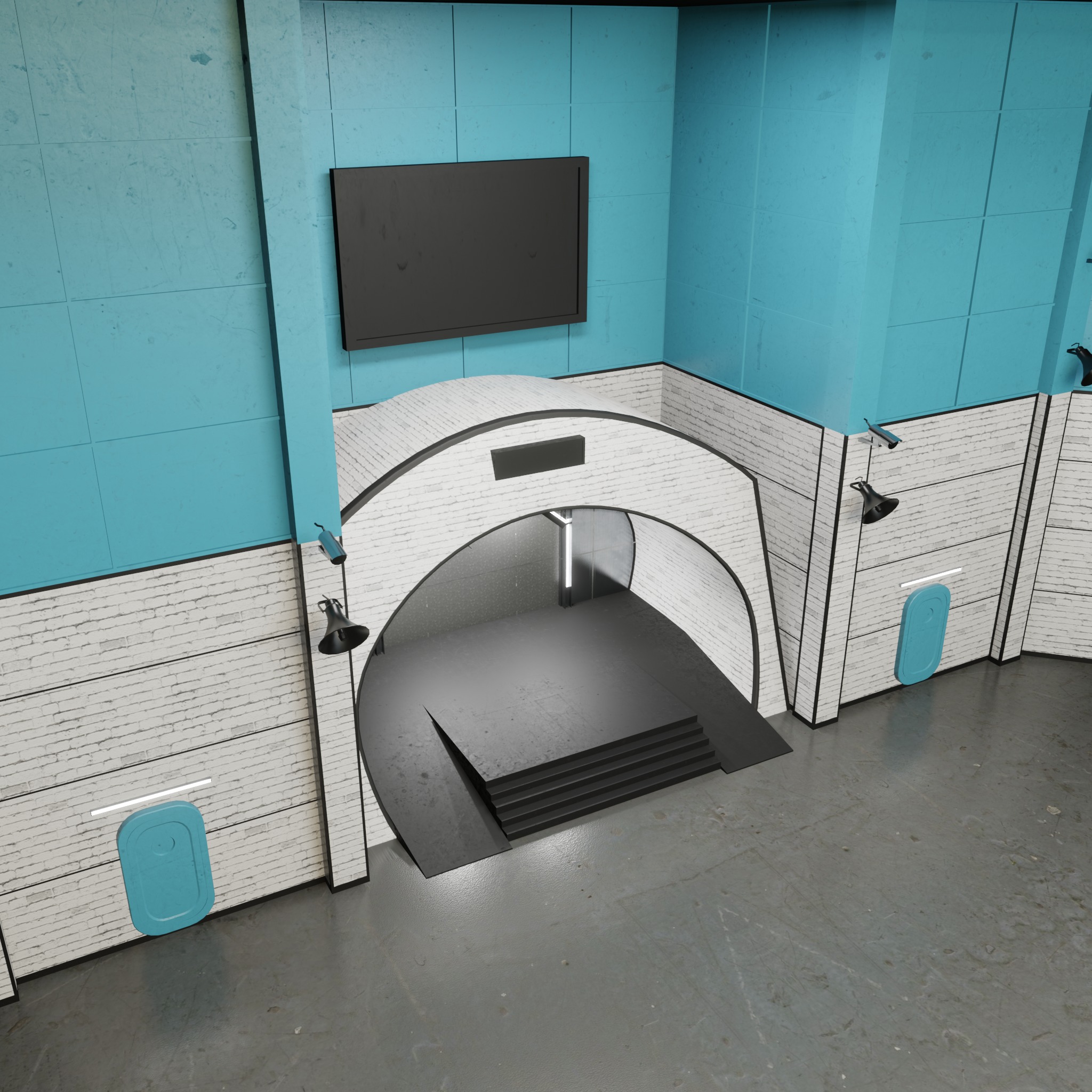 Design Residential Spaces WAREHOUSE Interior Squid Game 3D model_2