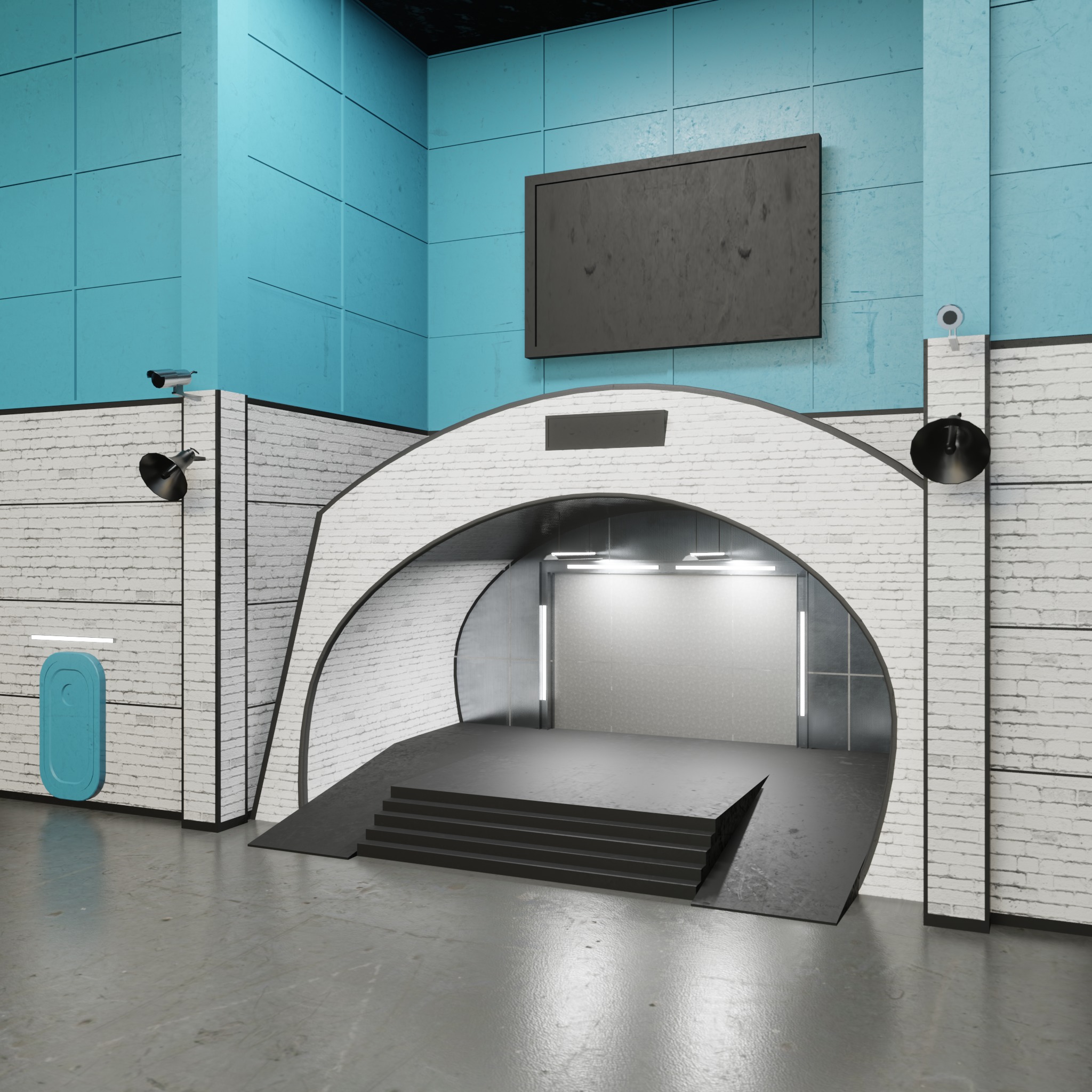 Design Residential Spaces WAREHOUSE Interior Squid Game 3D model_7