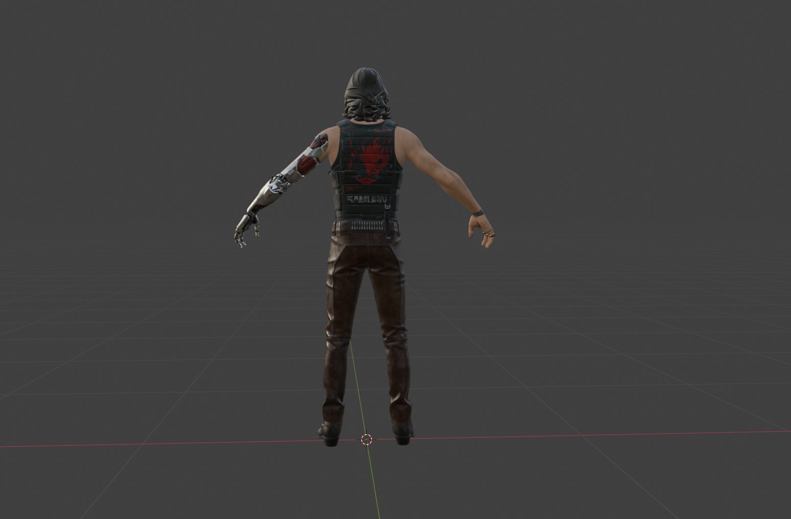 Johnny Silverhand Low-poly 3D model_4