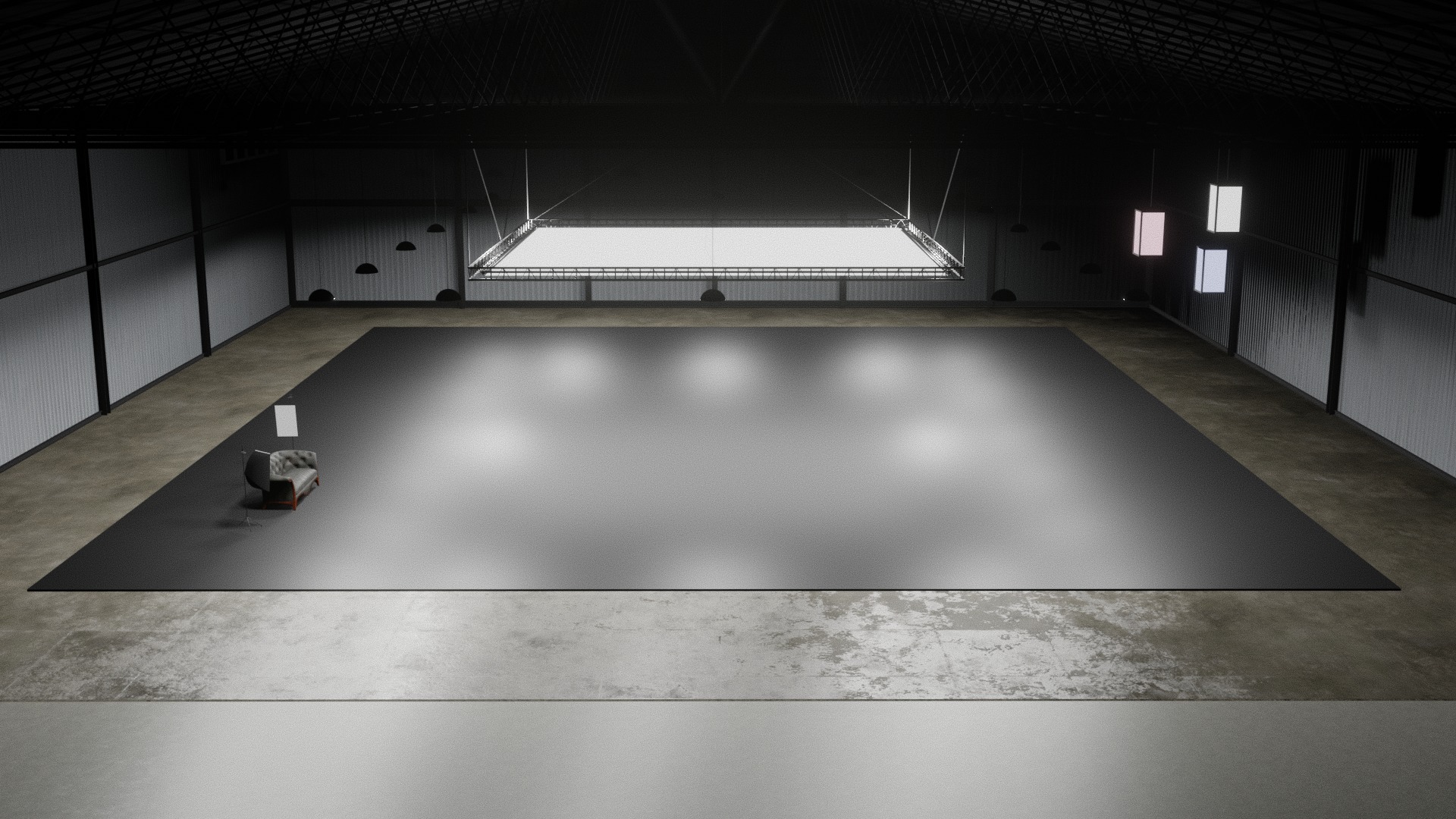 PHOTO STUDIO interior car studio 3D model_5