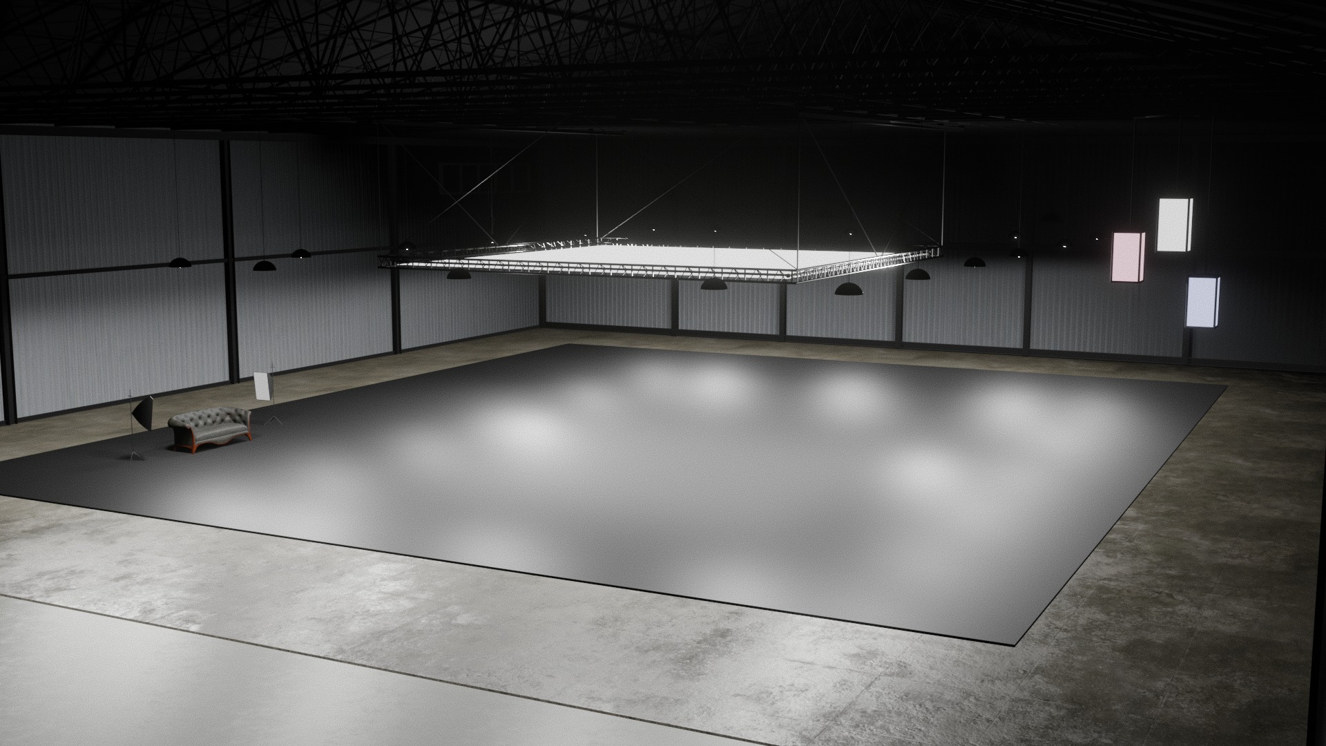 PHOTO STUDIO interior car studio 3D model_8