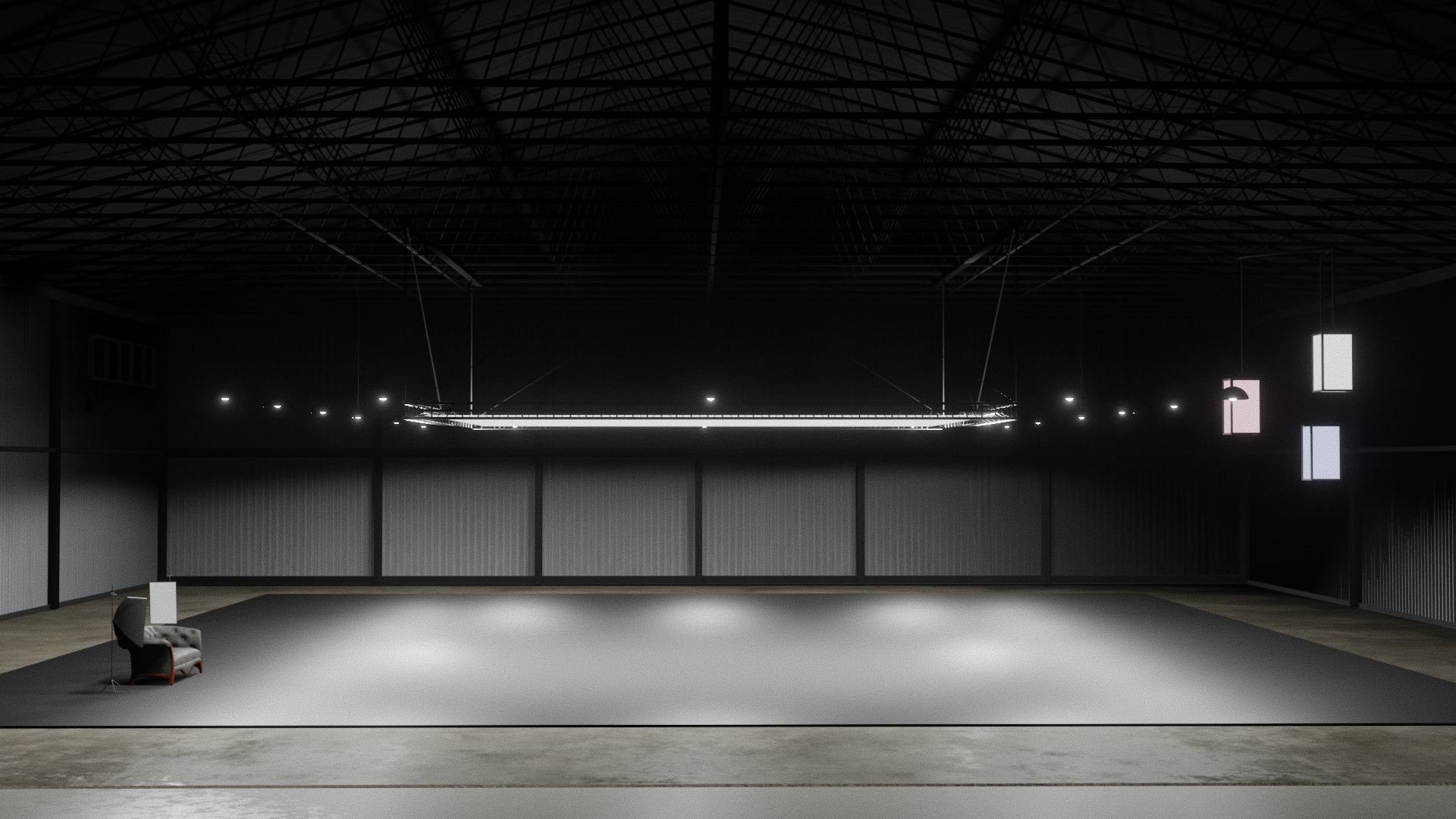 PHOTO STUDIO interior car studio 3D model_4