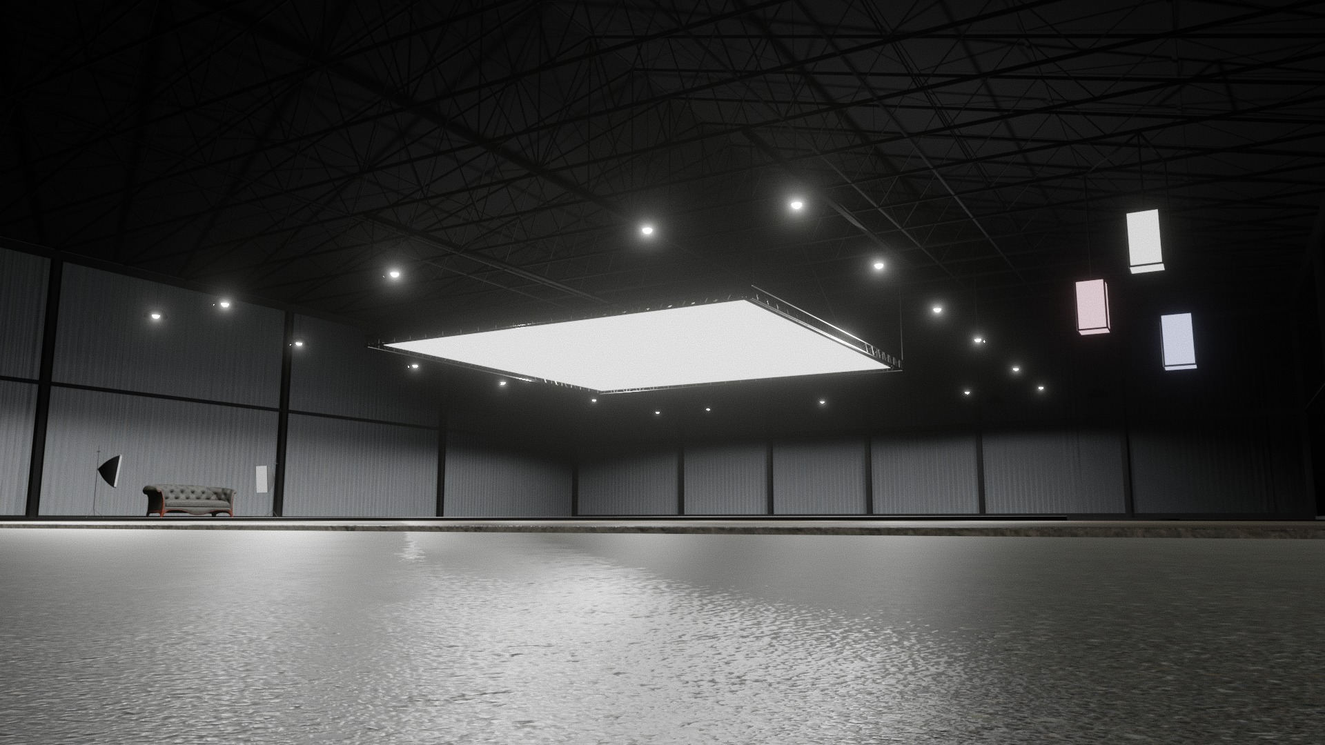 PHOTO STUDIO interior car studio 3D model_2