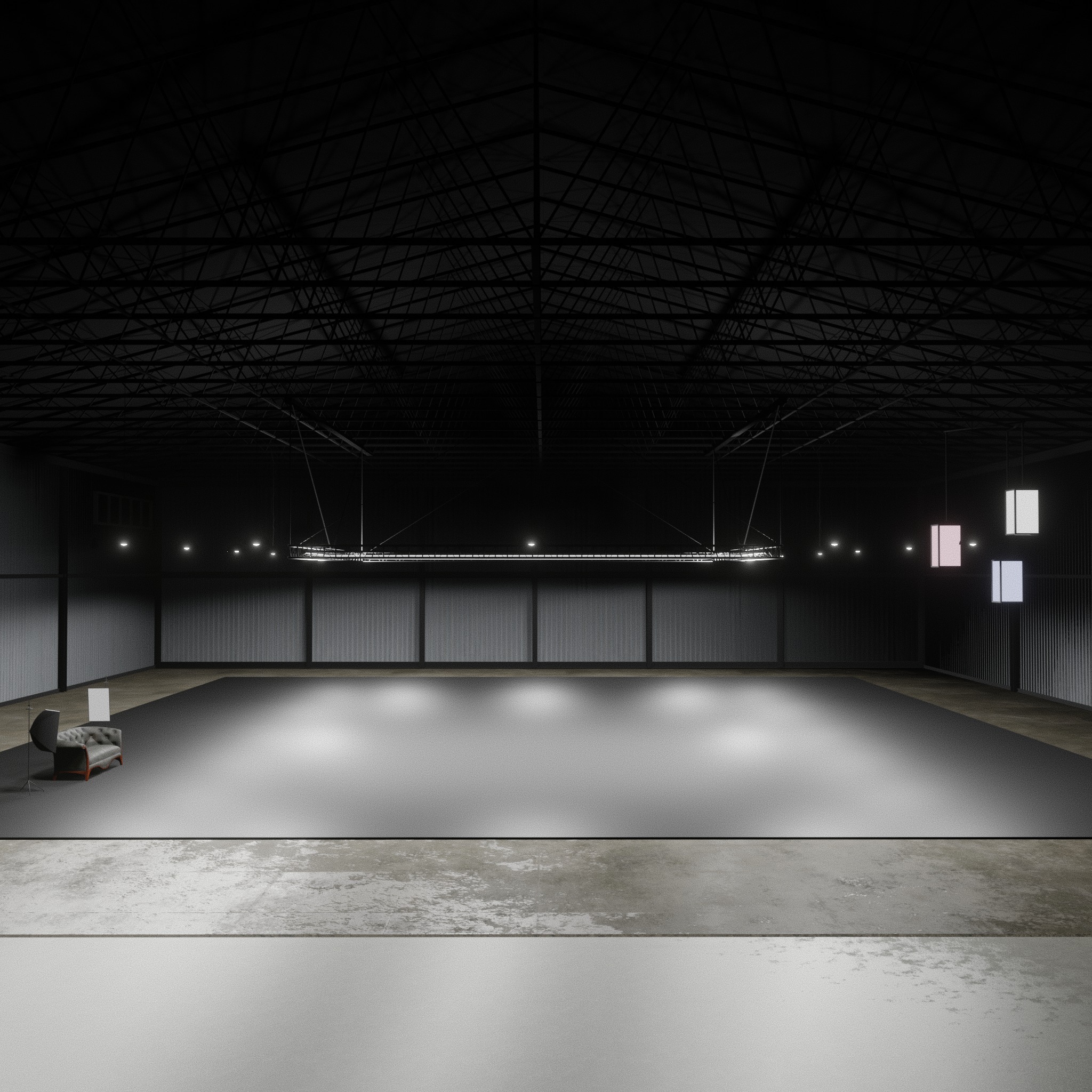 PHOTO STUDIO interior car studio 3D model_1