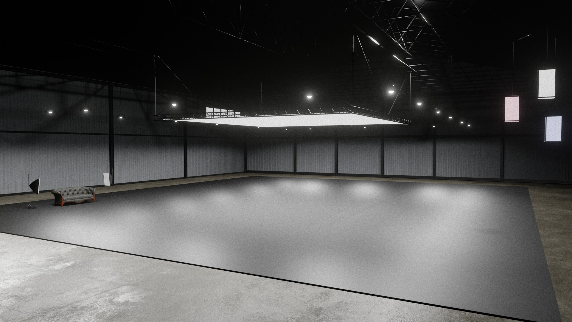 PHOTO STUDIO interior car studio 3D model_6