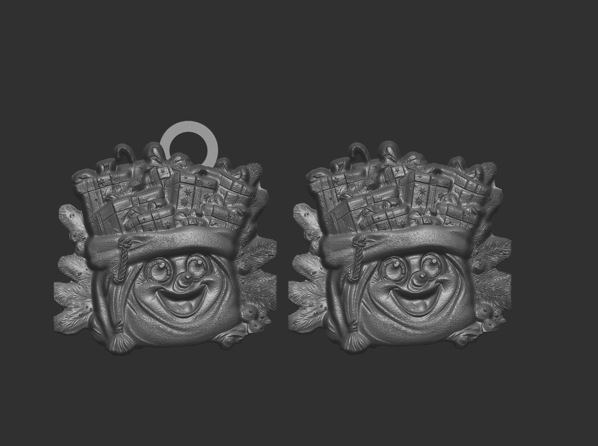 christmas  sanda gifts bags  decor 2  3D print model_3