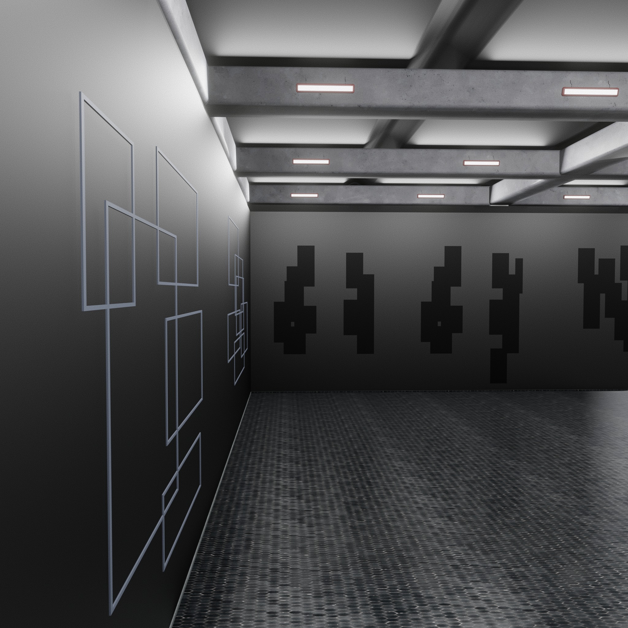 WAREHOUSE interior 3D car studio 3D model_1