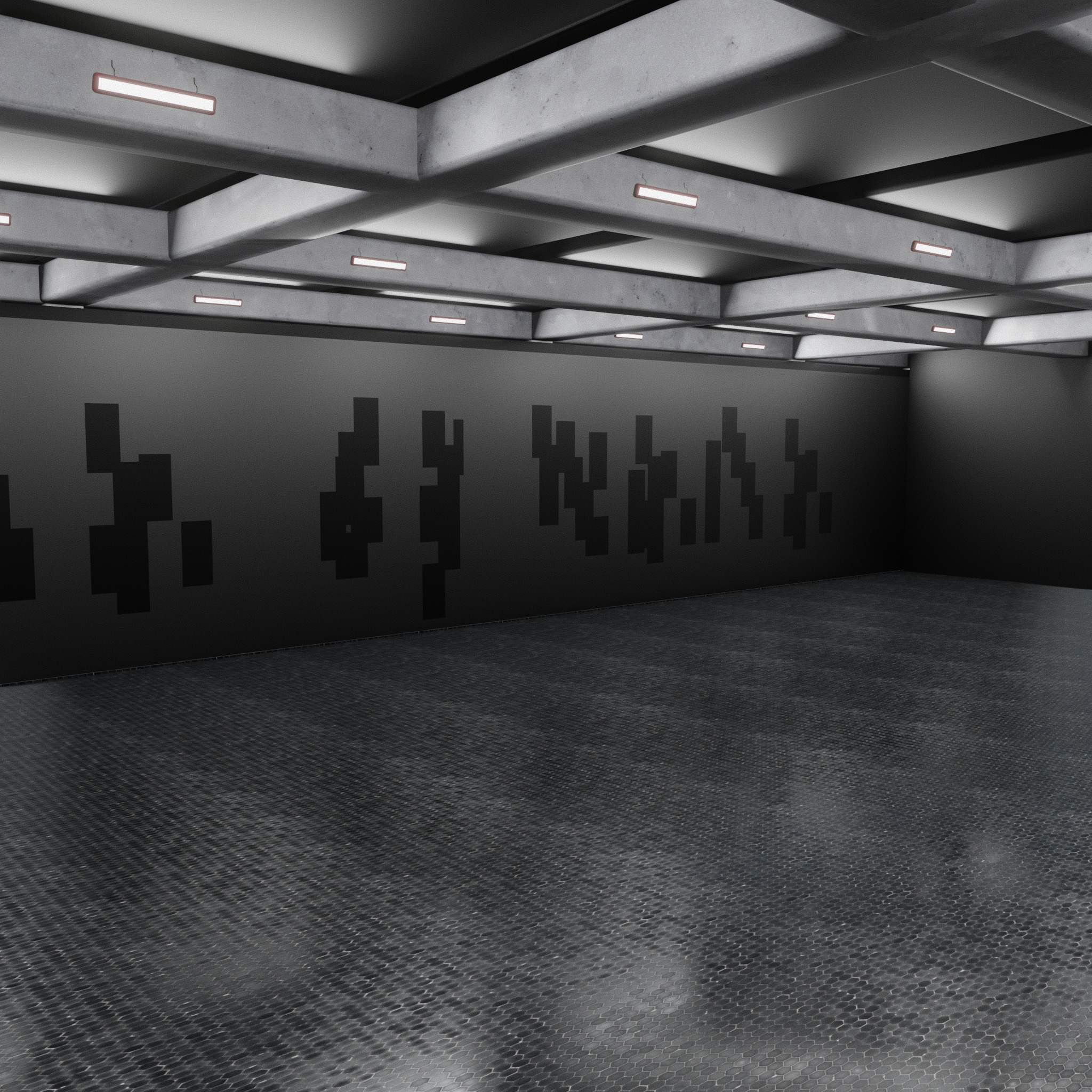 WAREHOUSE interior 3D car studio 3D model_4