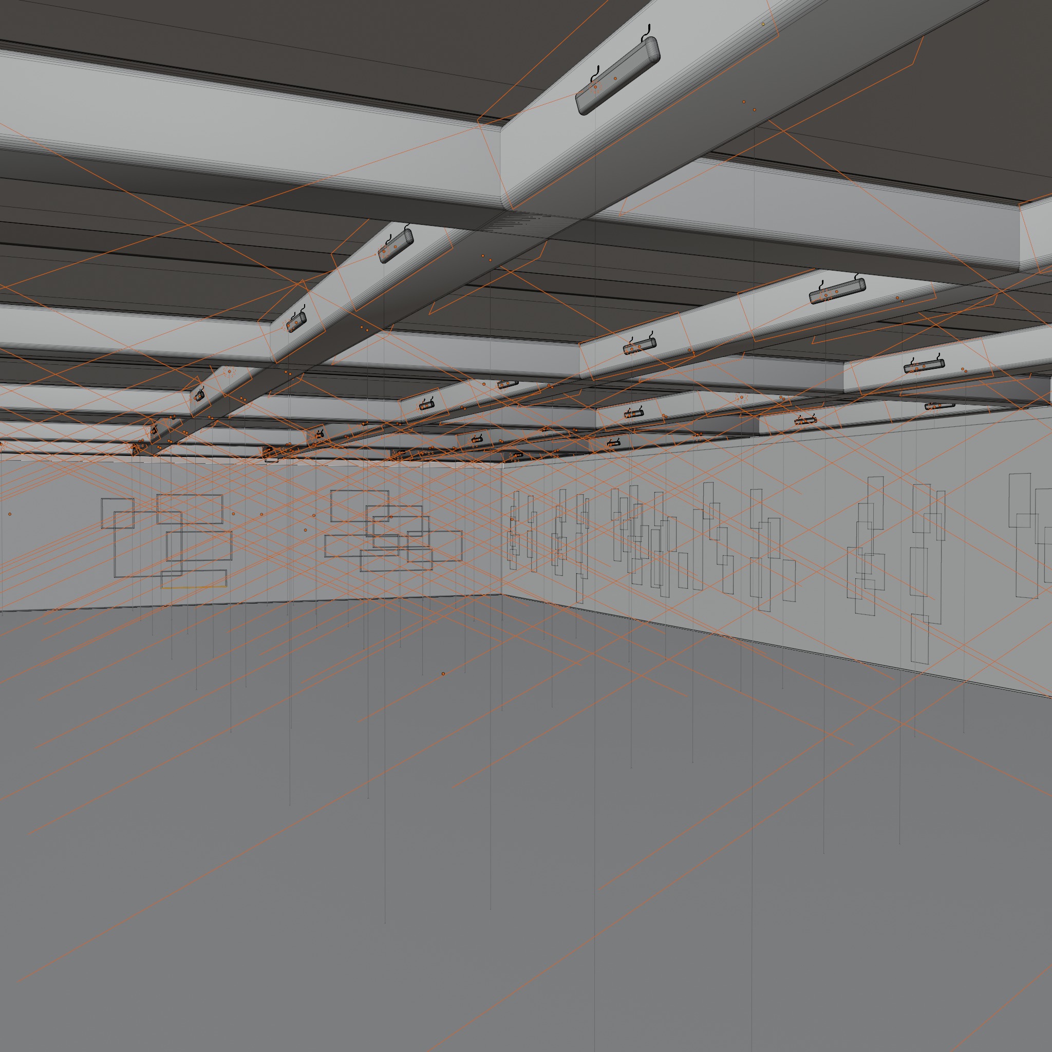 WAREHOUSE interior 3D car studio 3D model_7