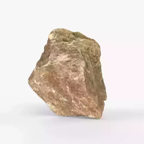 Photorealistic 3D scan of rock stone Low-poly 3D model