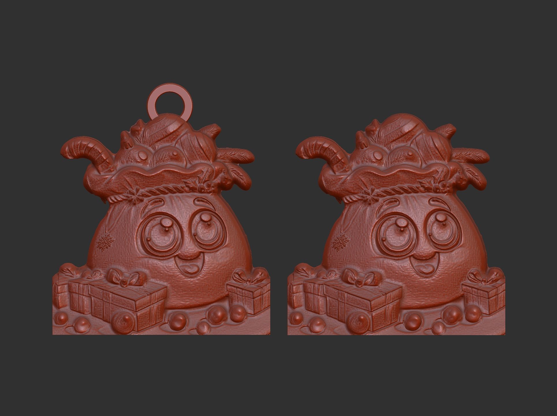 christmas sanda gifts bags decor  3D print model_8