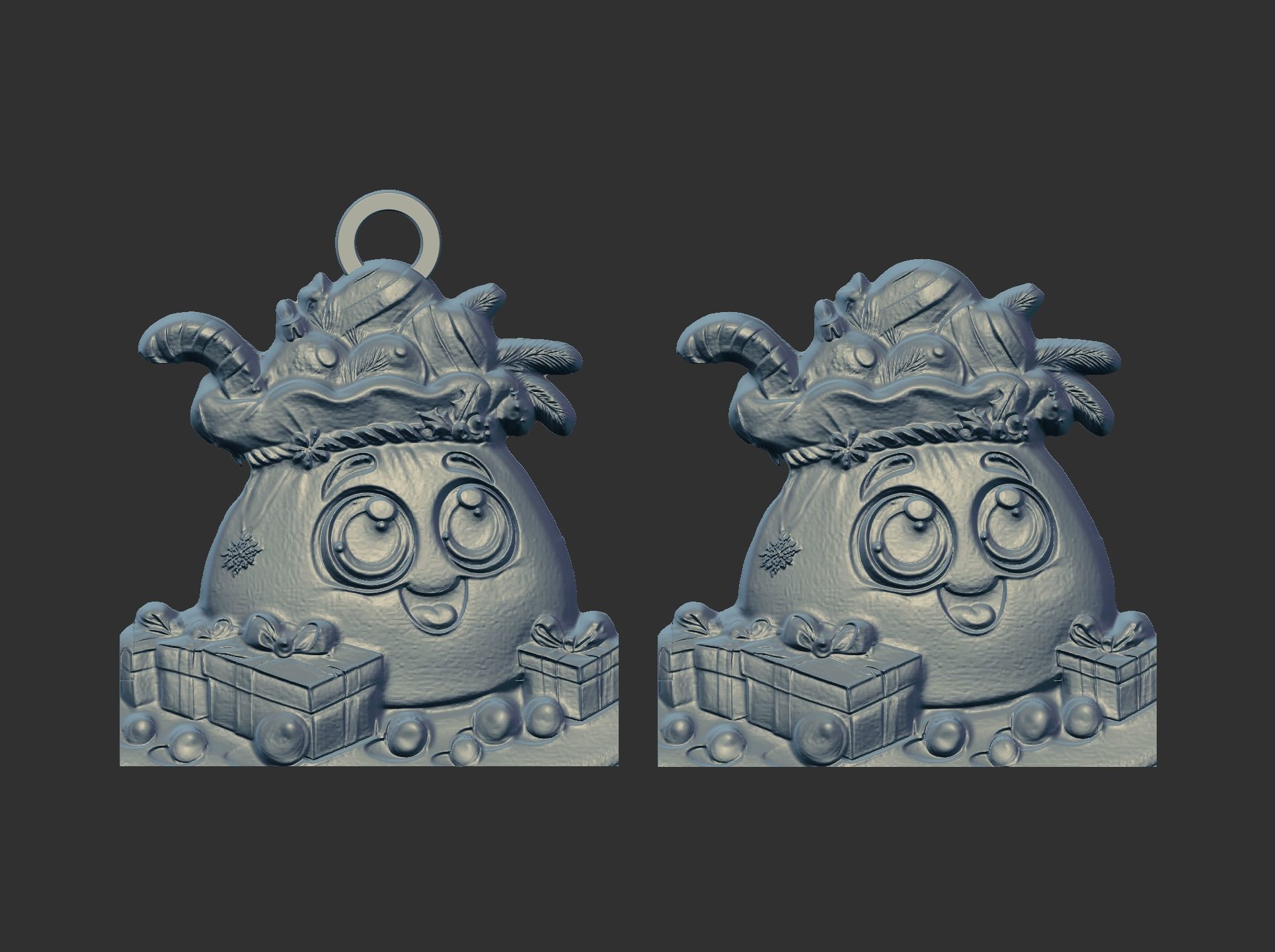 christmas sanda gifts bags decor  3D print model_7