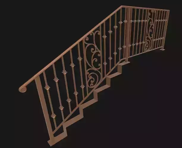 Wrought iron stair railing