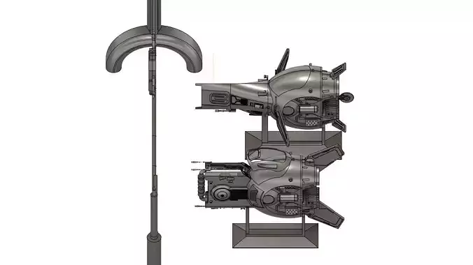 Star wars Bad batch speeders   pit stop  3D print model