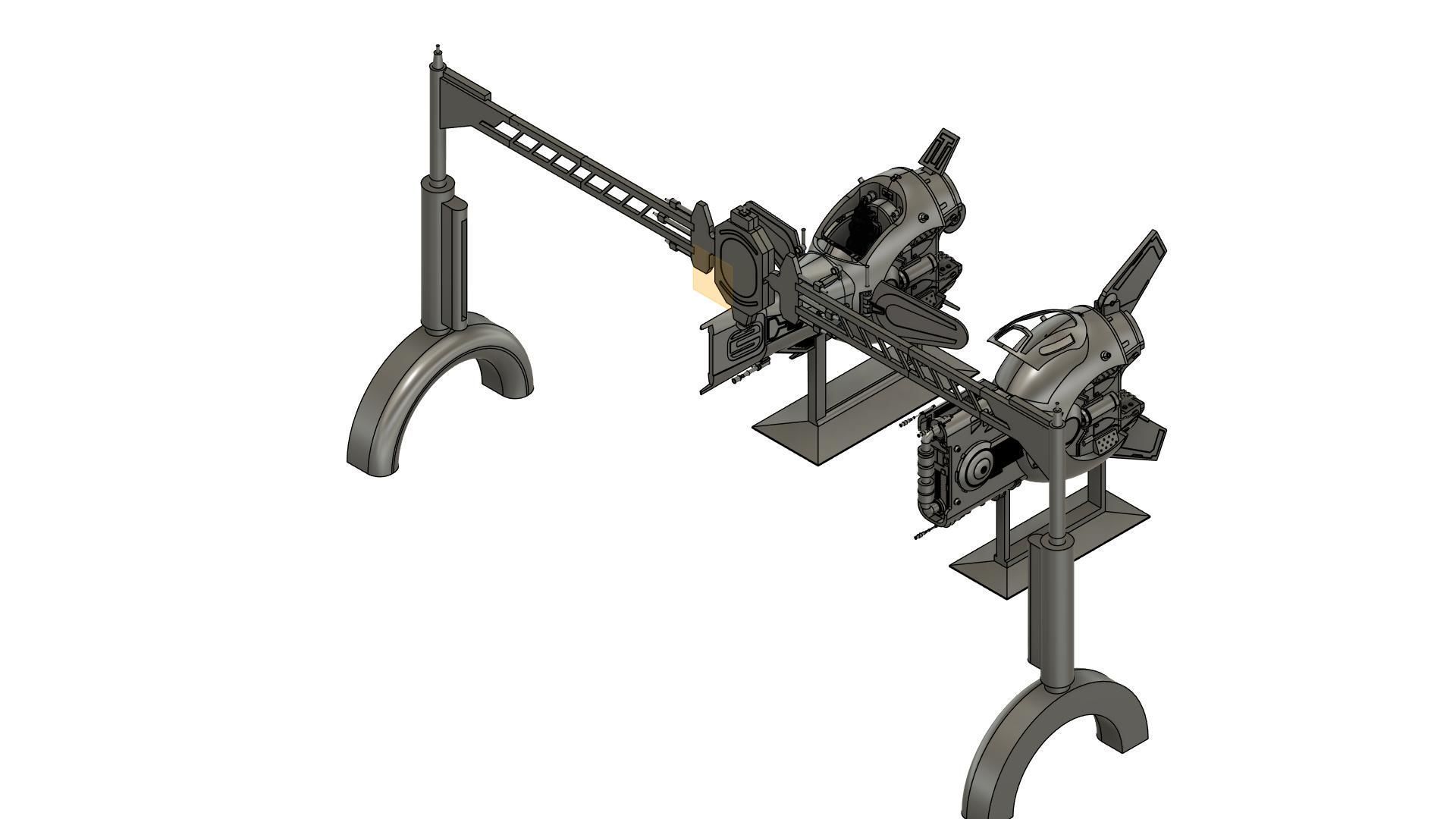 Star wars Bad batch speeders   pit stop  3D print model_5