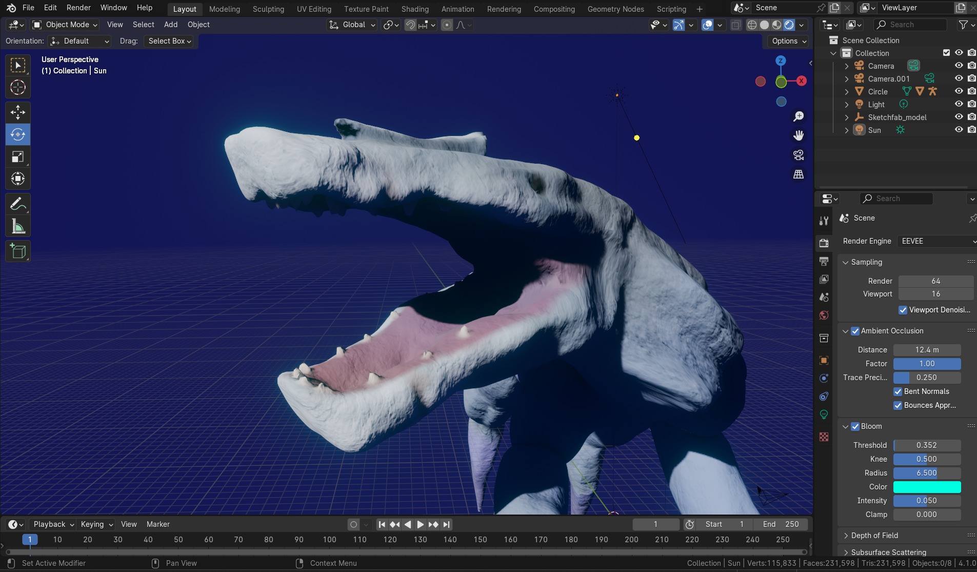 Roblox Kaiju Universe Creepypasta RIG Free 3D model_2