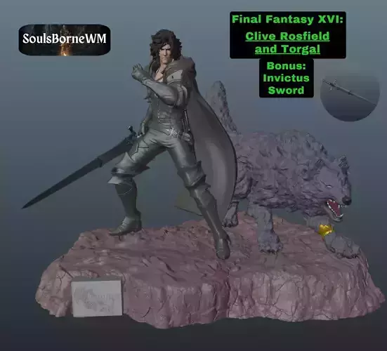 Final Fantasy XVI Clive and Torgal Bundle