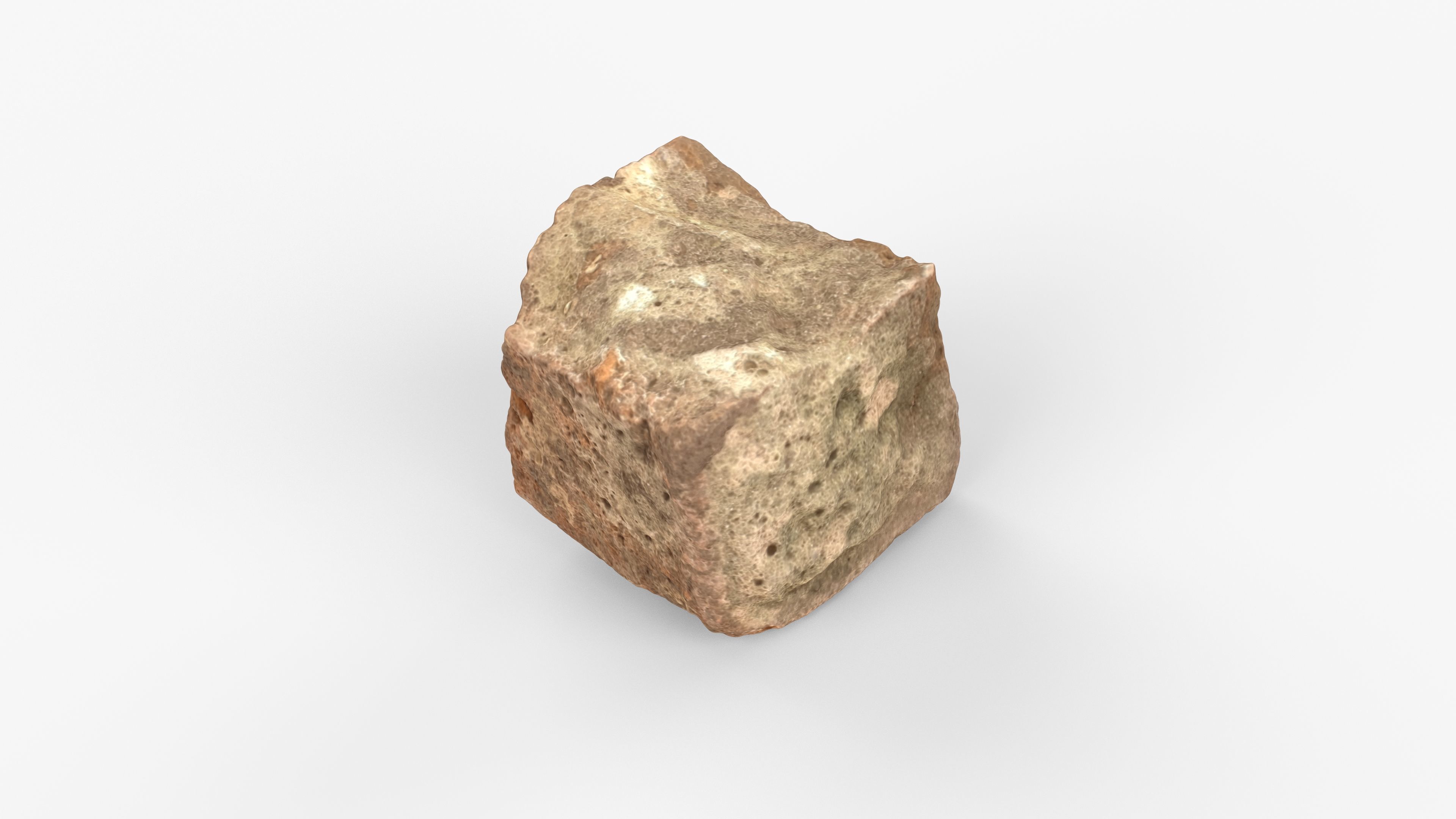 Photorealistic 3D scan of rock stone Low-poly 3D model_8
