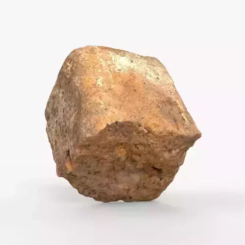 Photorealistic 3D scan of rock stone Low-poly 3D model