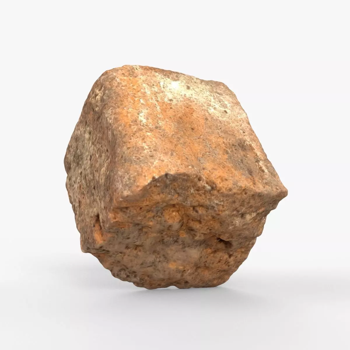 Photorealistic 3D scan of rock stone Low-poly 3D model_0