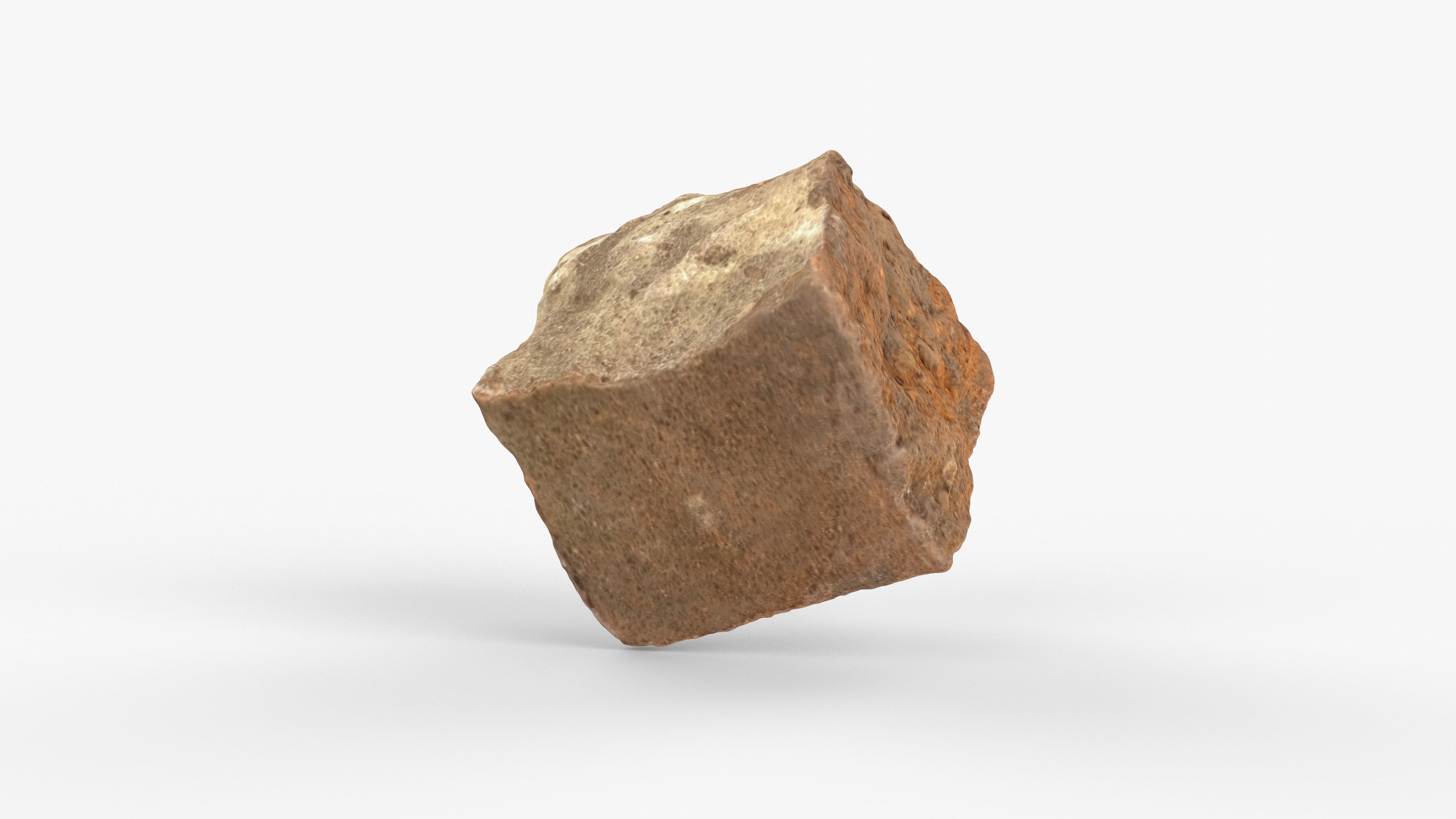 Photorealistic 3D scan of rock stone Low-poly 3D model_5