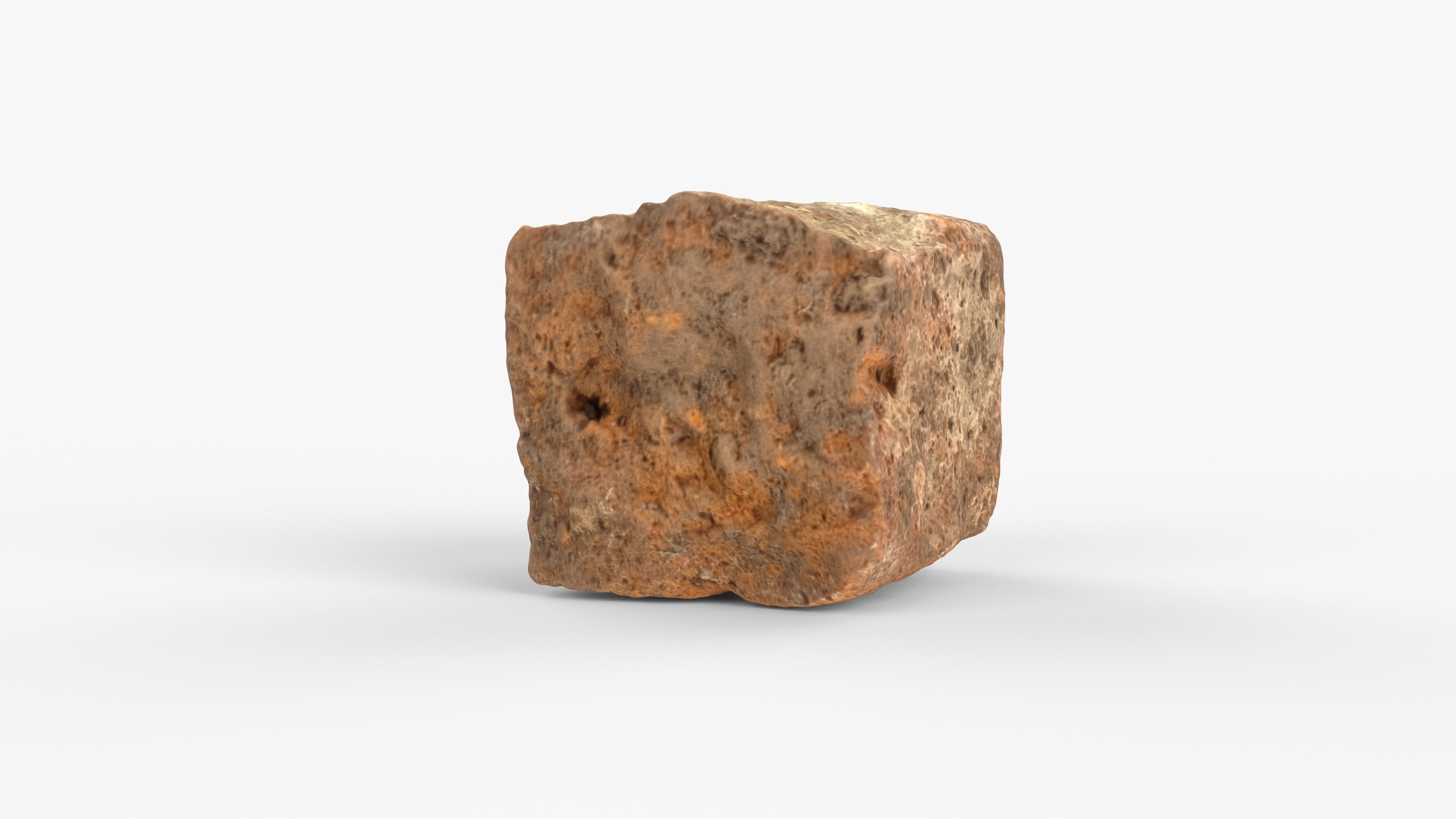 Photorealistic 3D scan of rock stone Low-poly 3D model_3