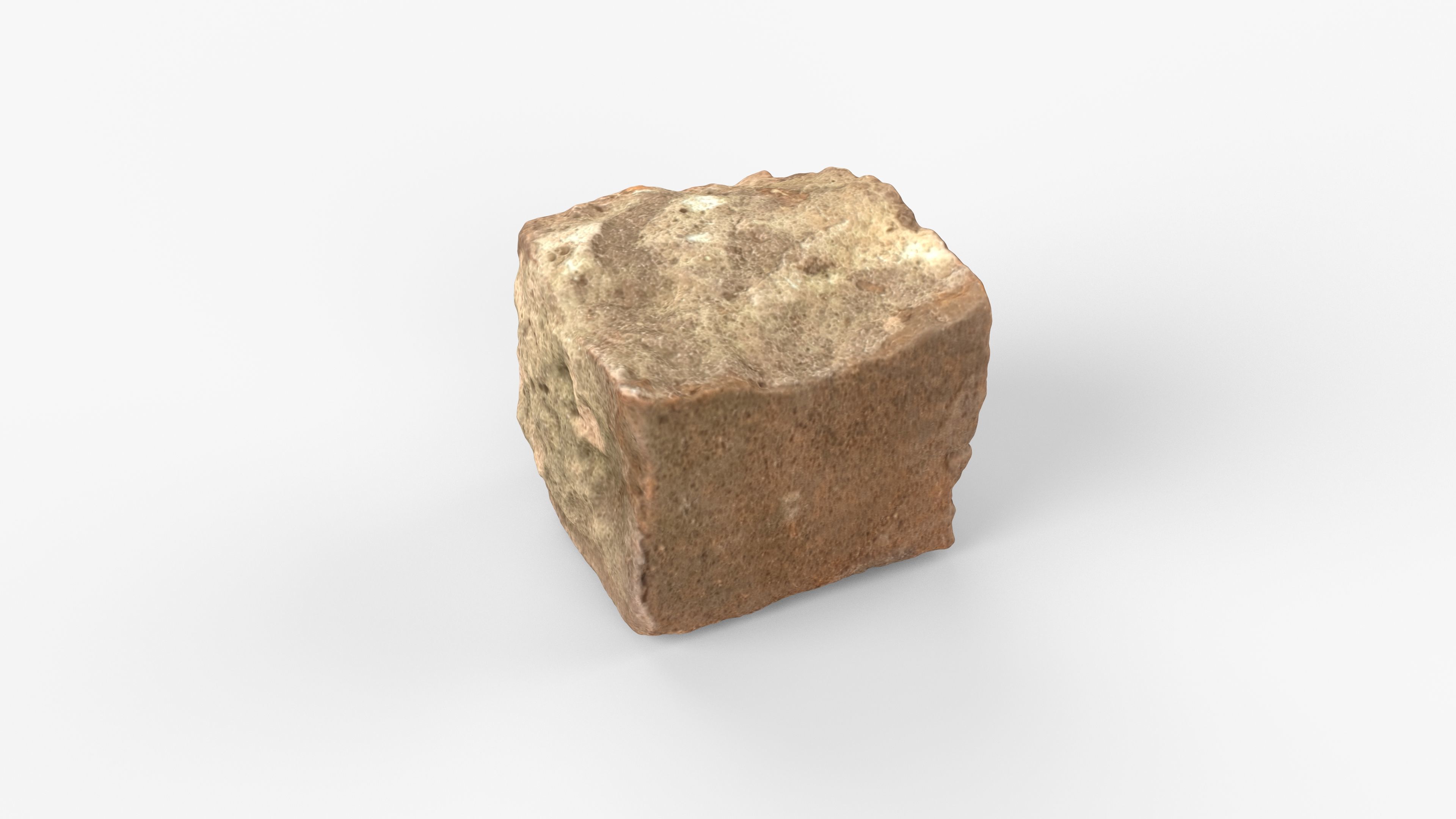 Photorealistic 3D scan of rock stone Low-poly 3D model_1