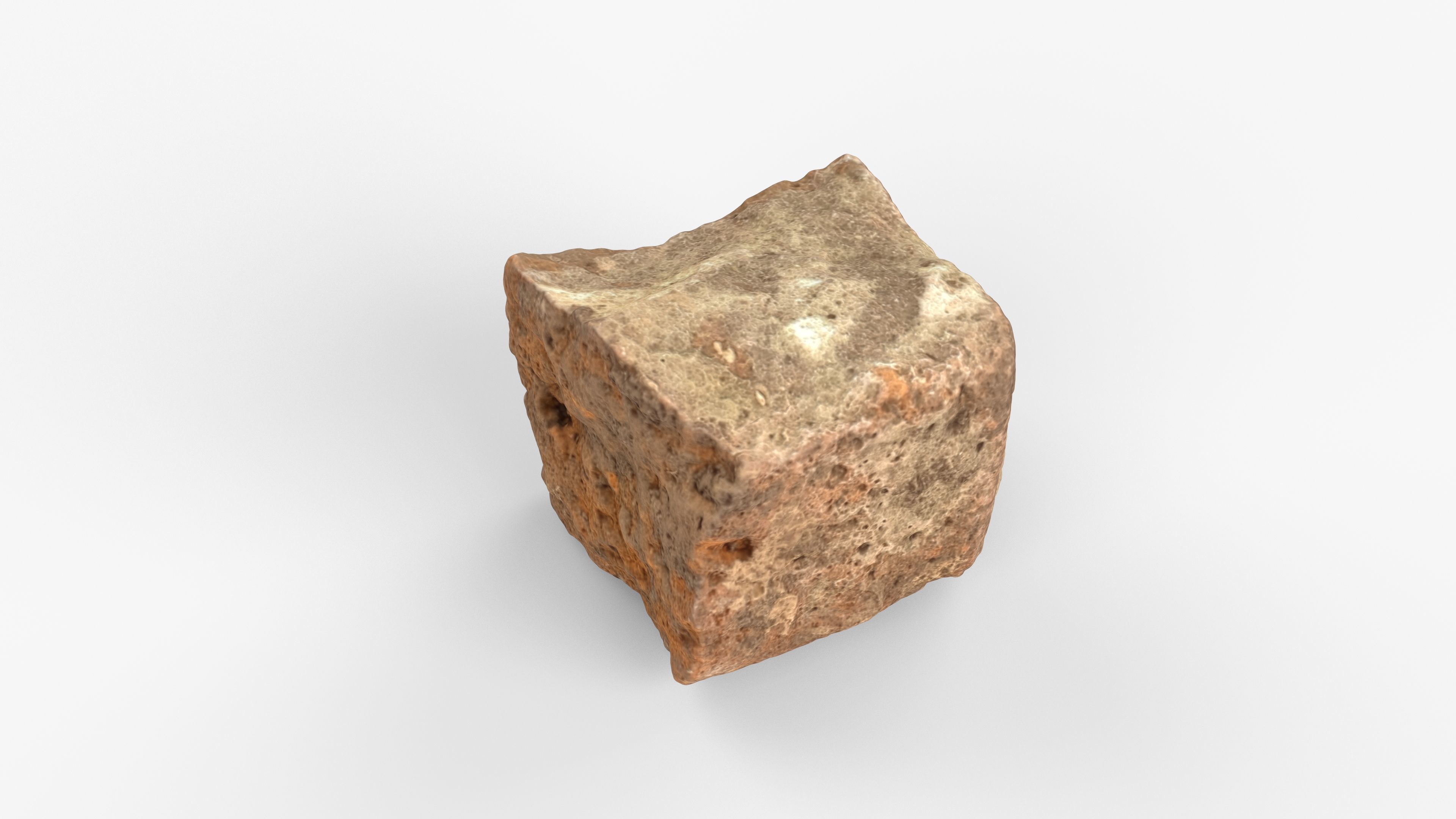Photorealistic 3D scan of rock stone Low-poly 3D model_7