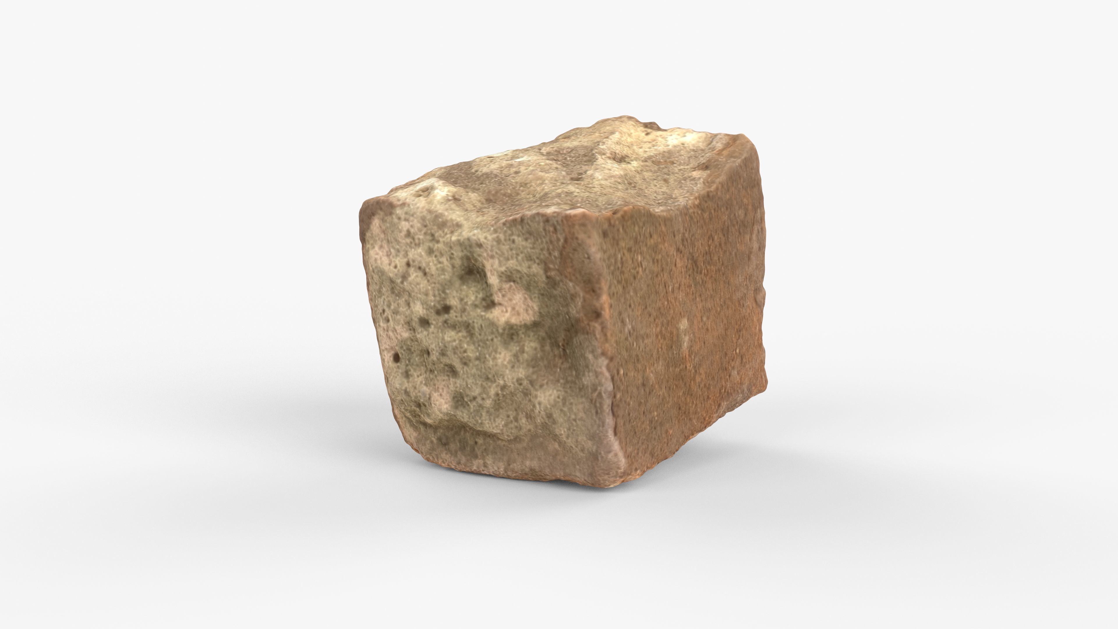 Photorealistic 3D scan of rock stone Low-poly 3D model_2
