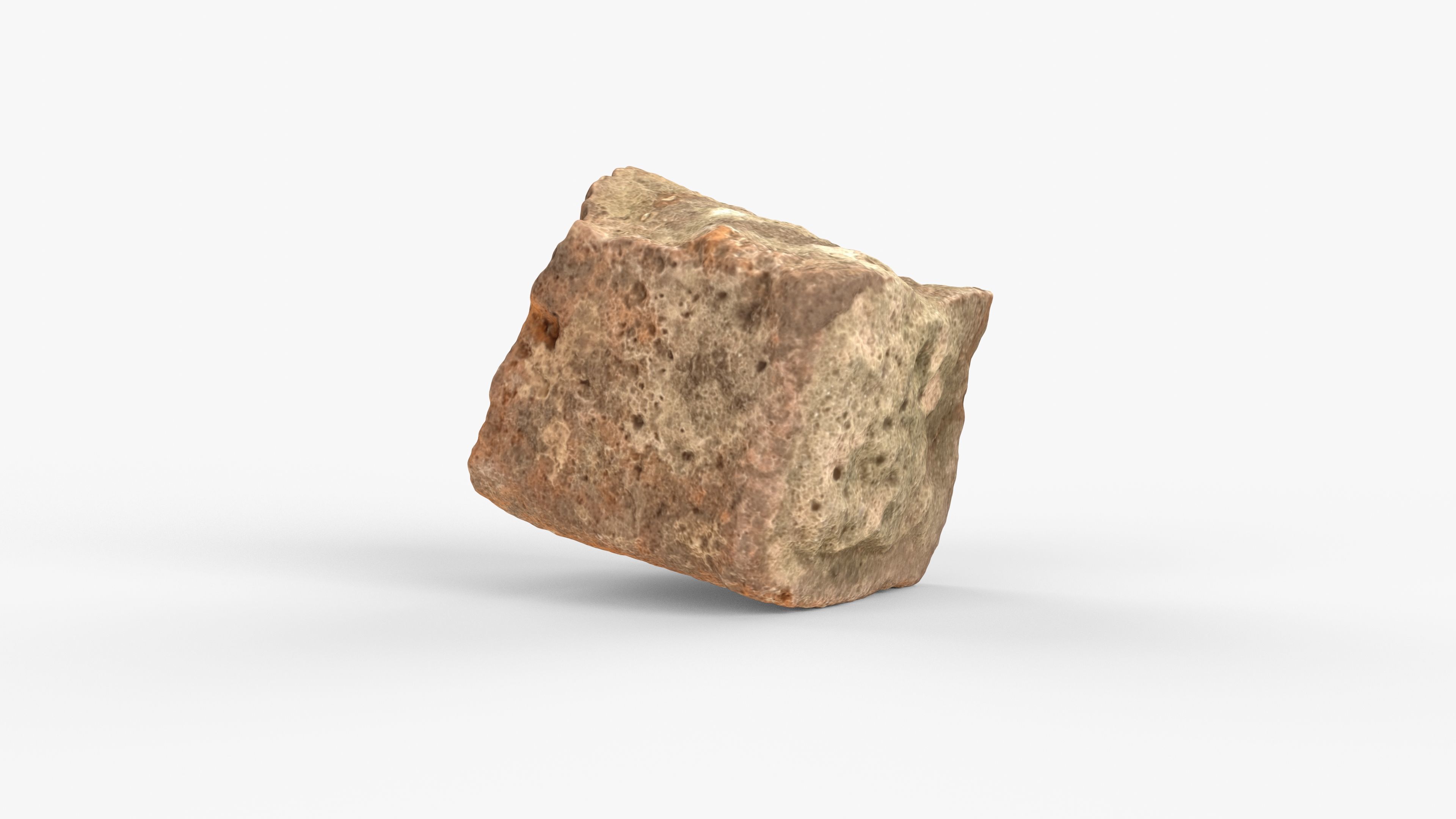 Photorealistic 3D scan of rock stone Low-poly 3D model_4