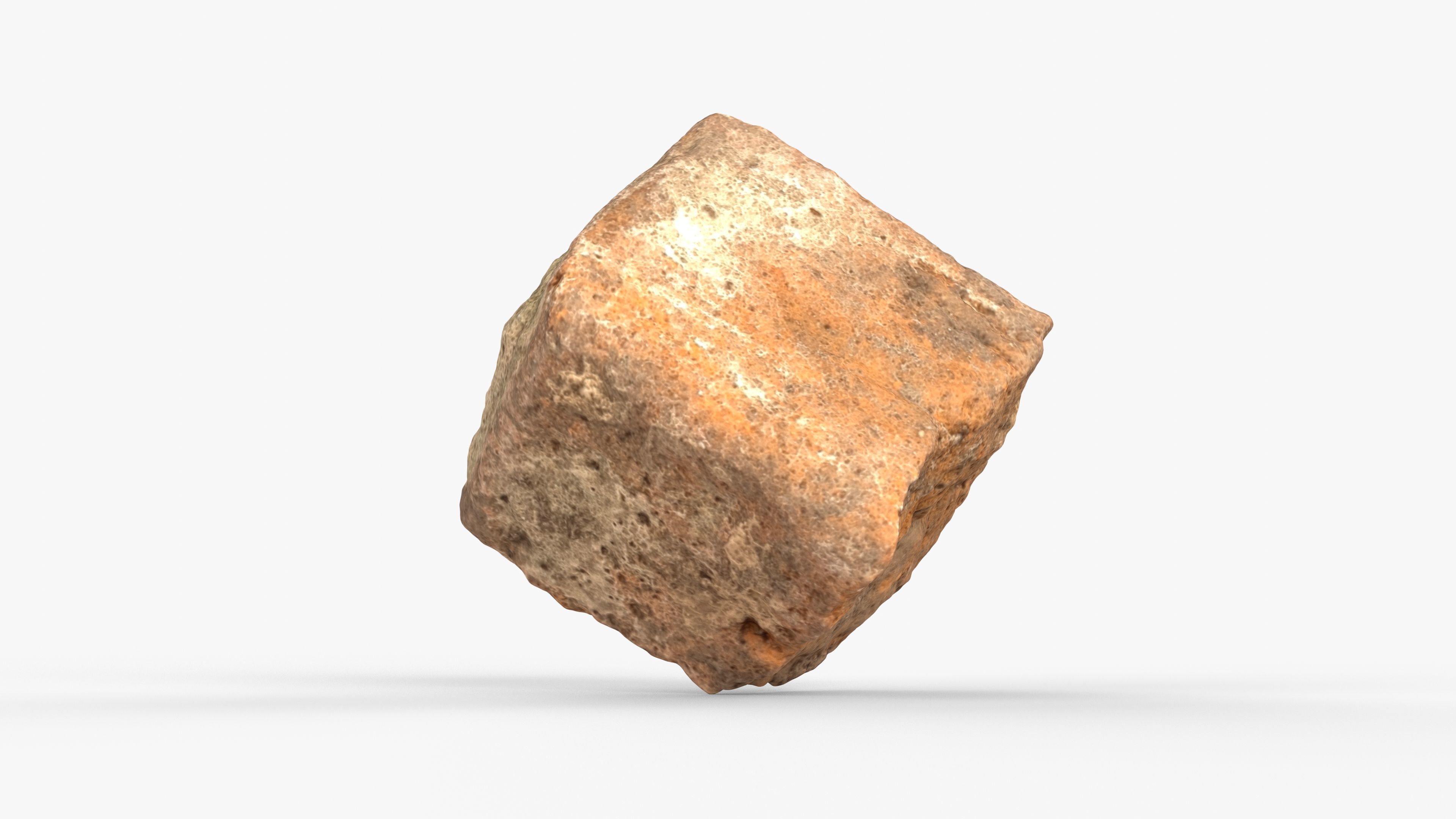 Photorealistic 3D scan of rock stone Low-poly 3D model_9