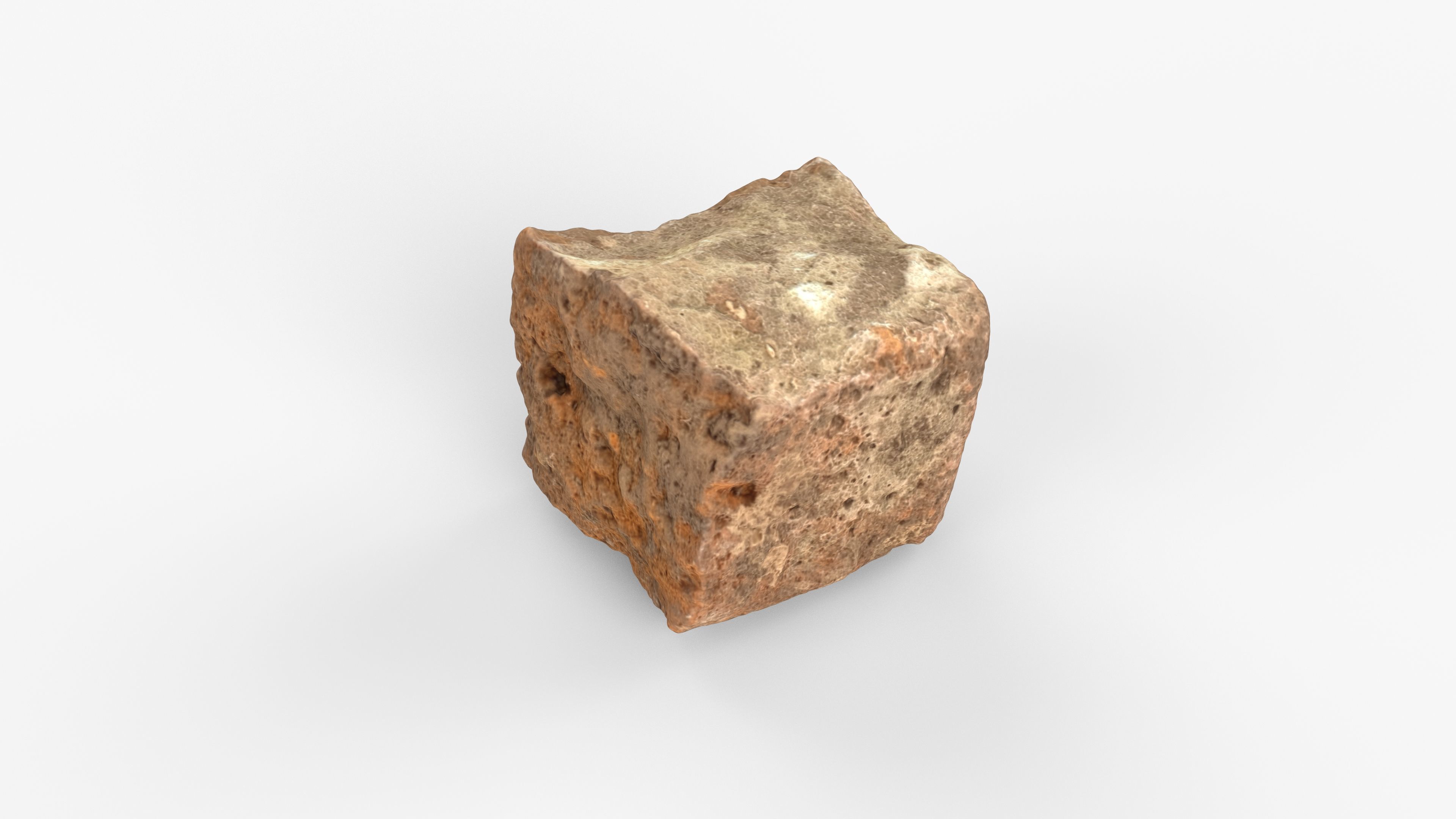 Photorealistic 3D scan of rock stone Low-poly 3D model_11