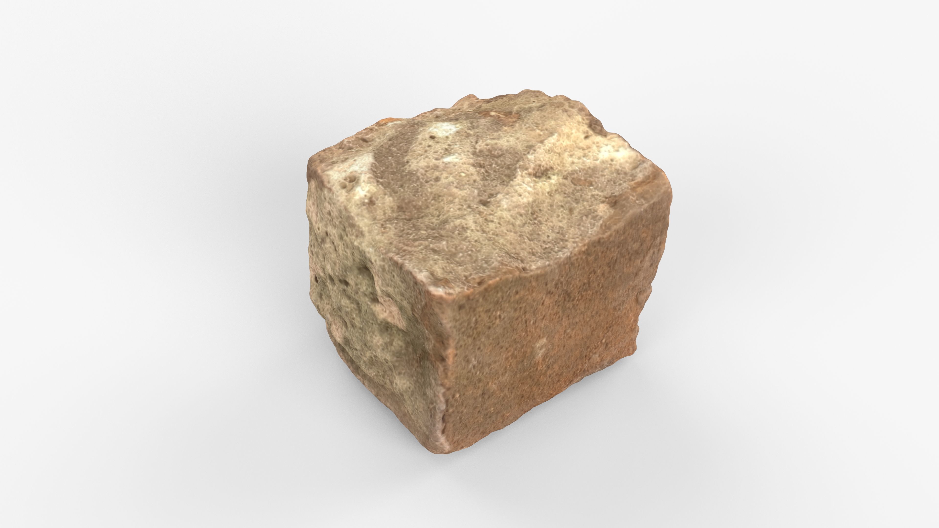 Photorealistic 3D scan of rock stone Low-poly 3D model_6