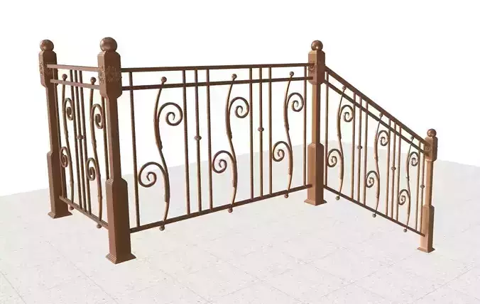 Wrought iron porch railings