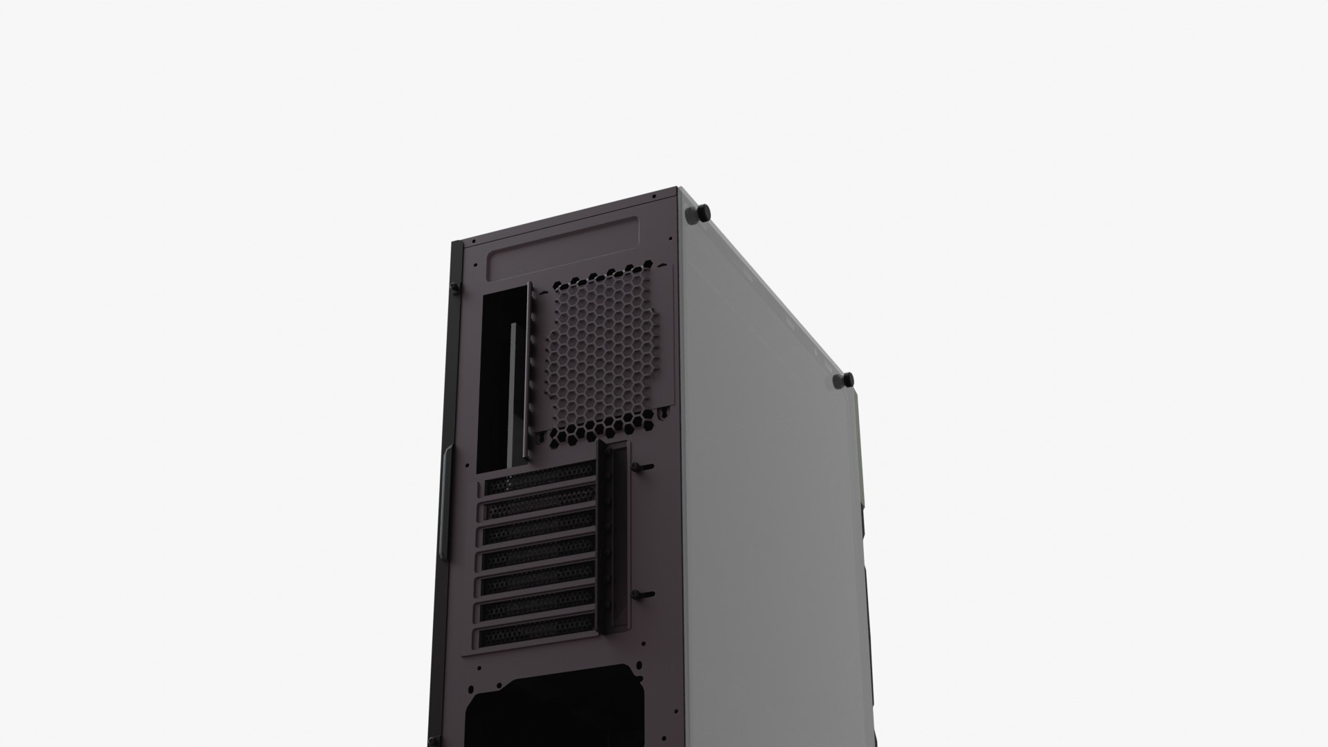 PC case rigged Low-poly 3D model_4