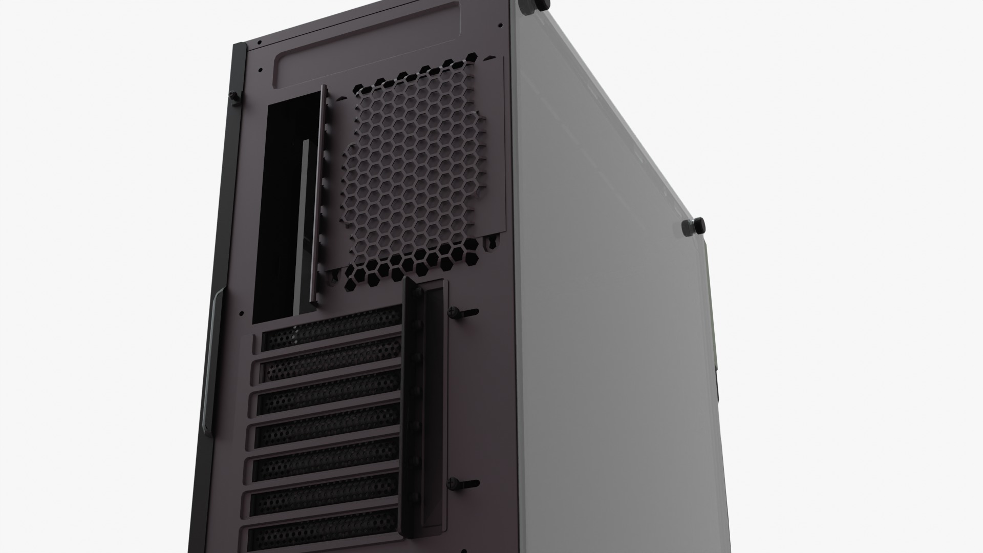 PC case rigged Low-poly 3D model_1