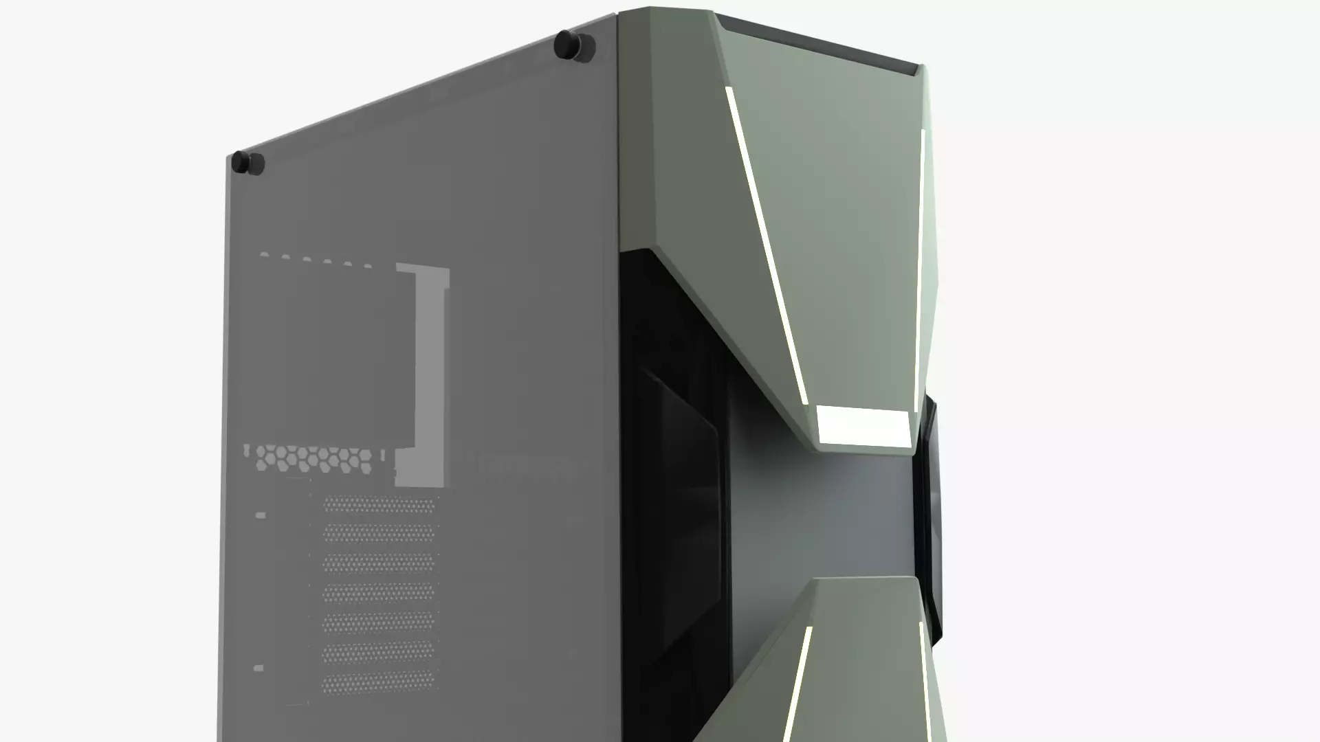PC case rigged Low-poly 3D model_0