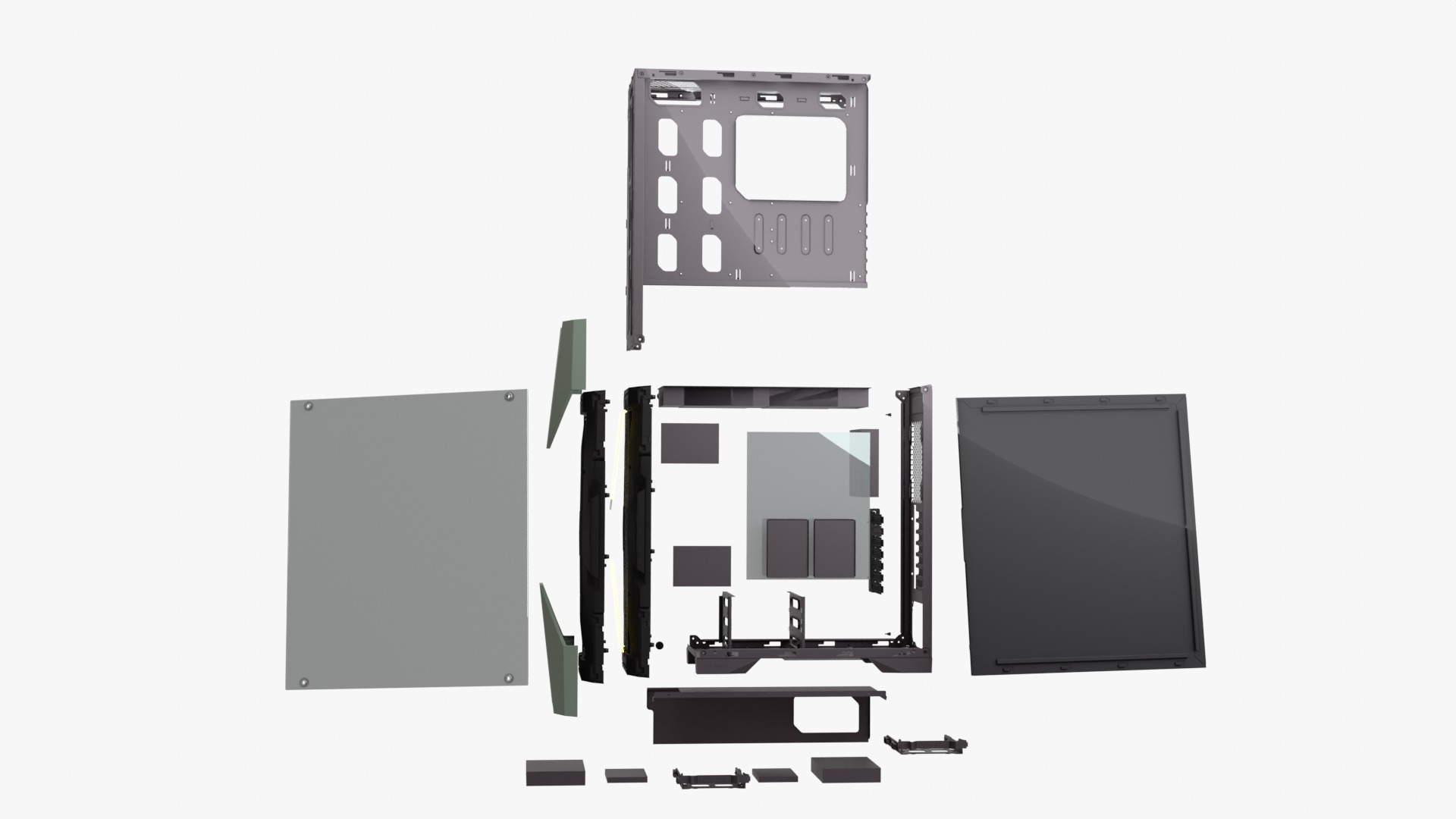 PC case rigged Low-poly 3D model_2