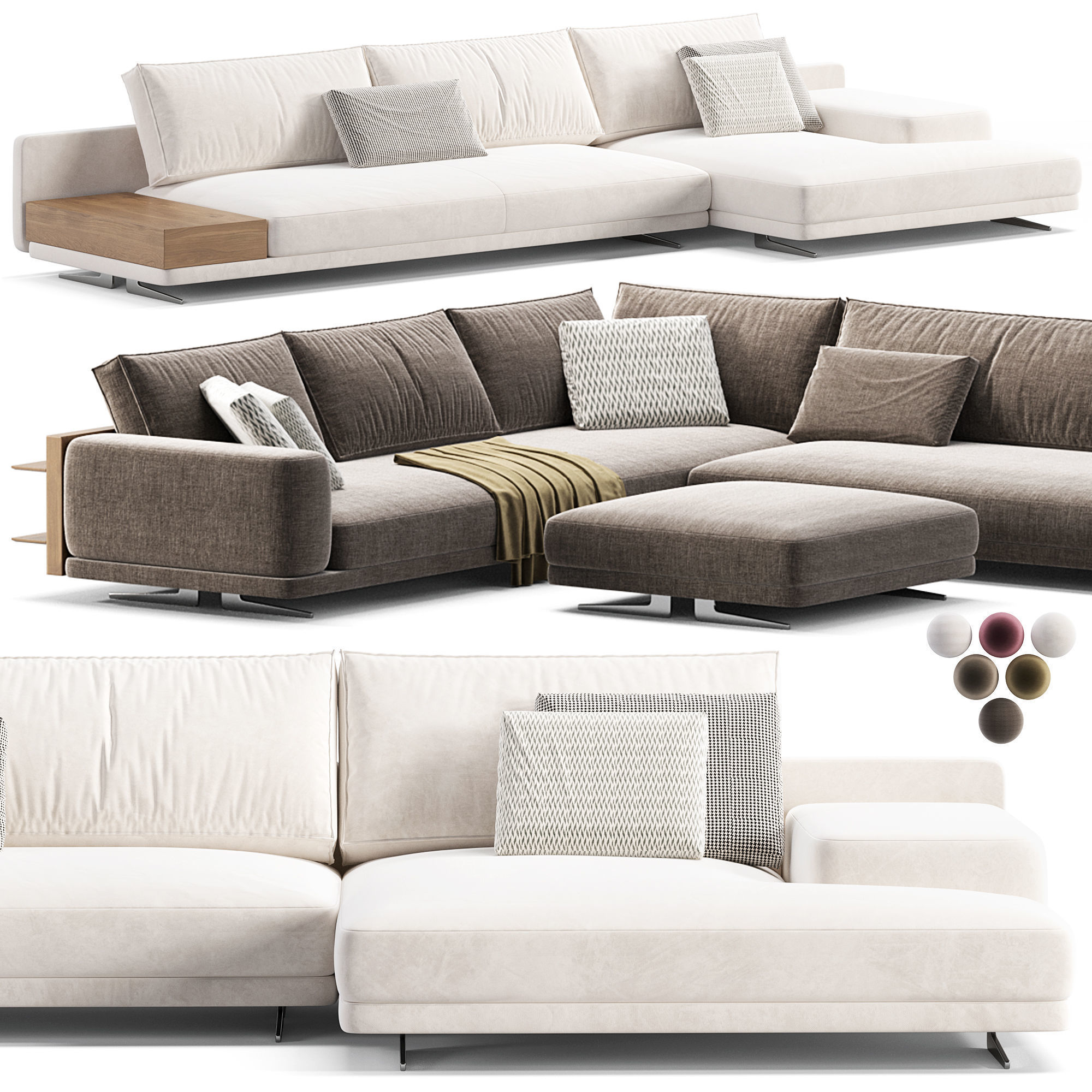 Mondrian sofa 3D model_3