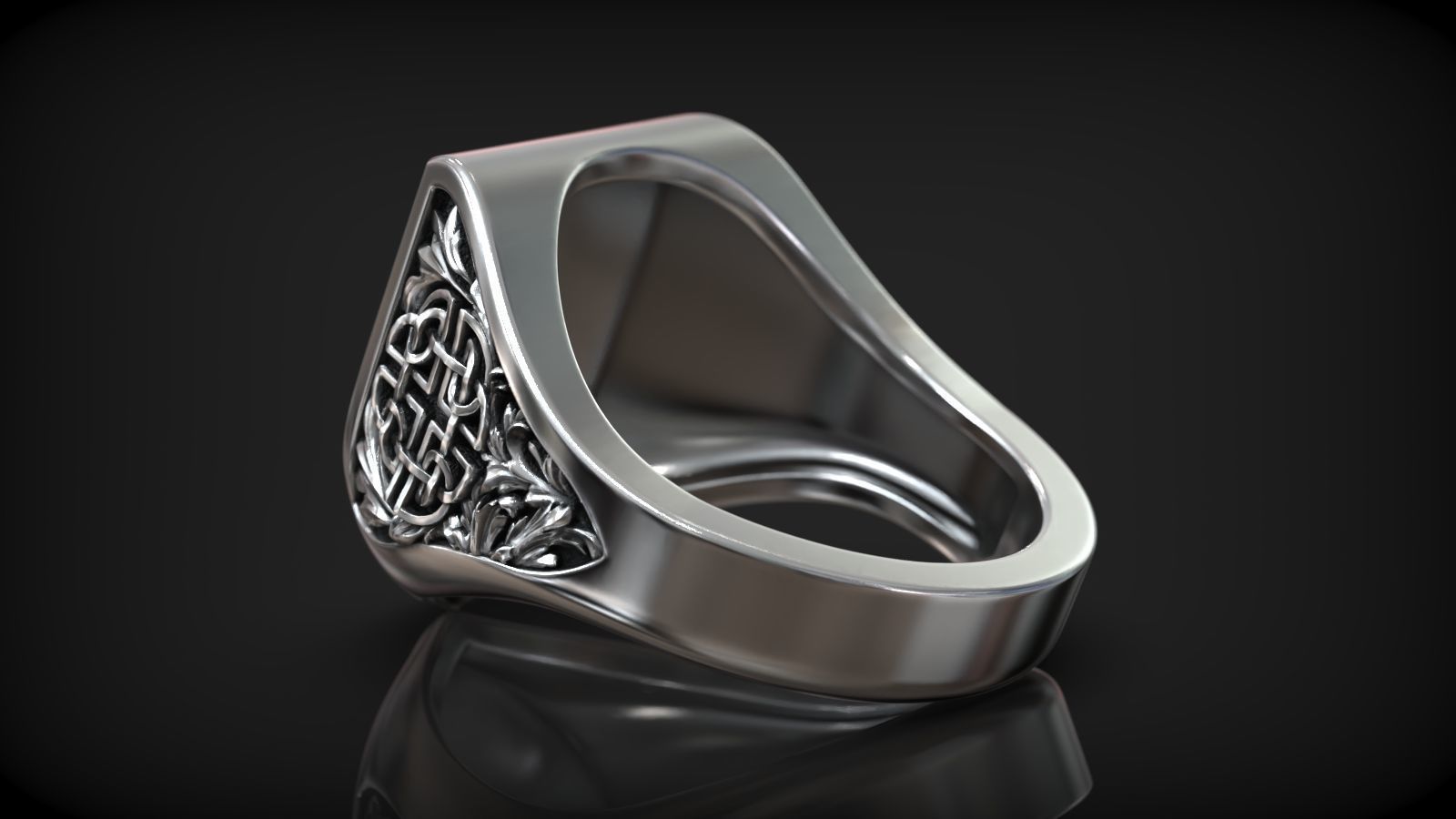 Welsh Heraldic Dragon Crest Celtic Symbol Signet 3D print model_4