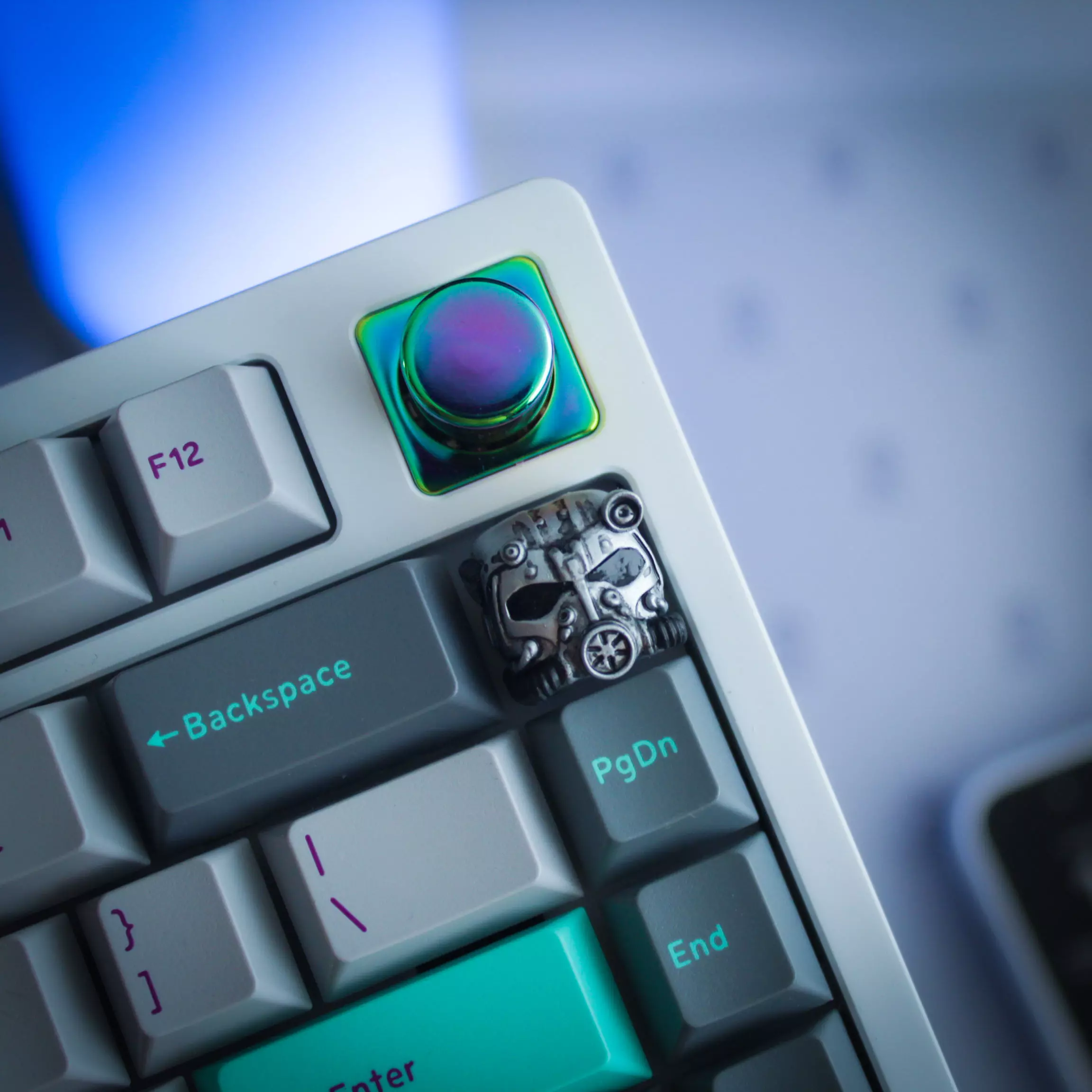 T60 Fallout helmet keycap 3D print model_0