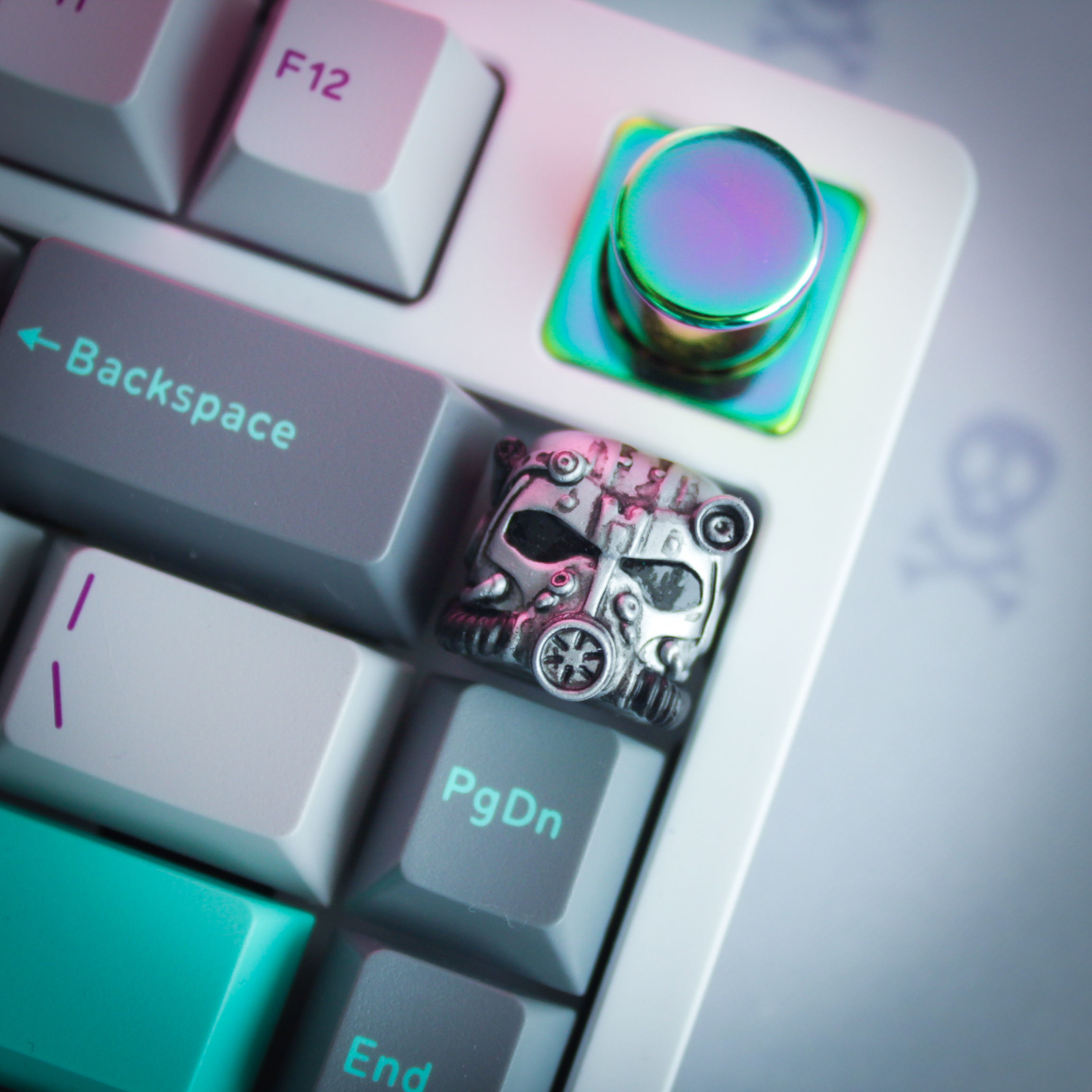 T60 Fallout helmet keycap 3D print model_1