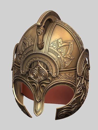 UPDATED - KING THEODENS ROYAL HELM - A CROWN OF ROHANS GLORY 3D print model