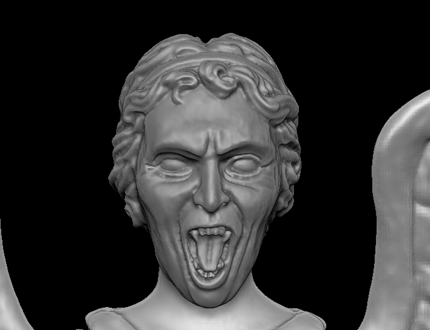 Weeping Angel figure 3D model_3